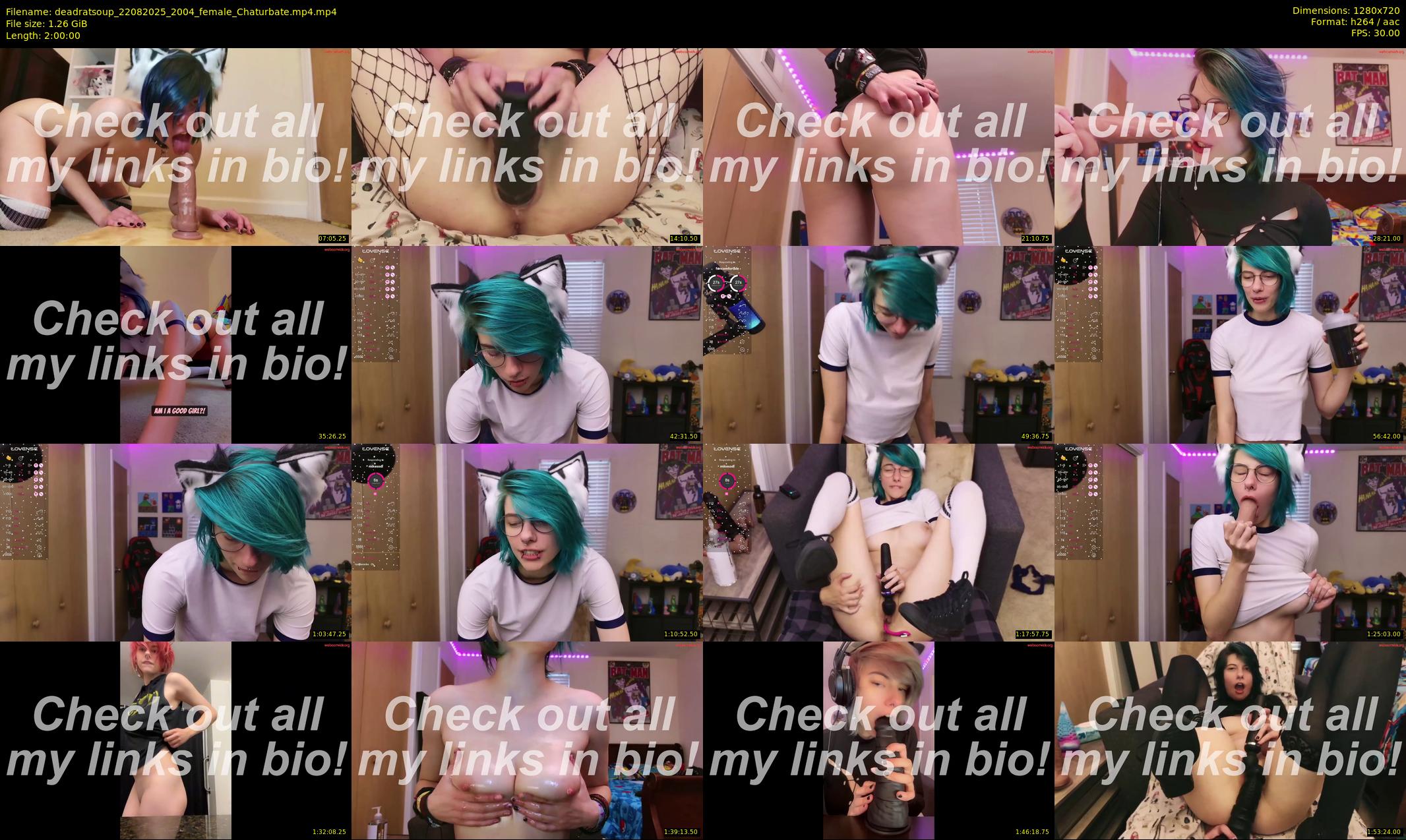 deadratsoup — 120 minute Chaturbate female cam show recording, 720p, Aug 22, 2025