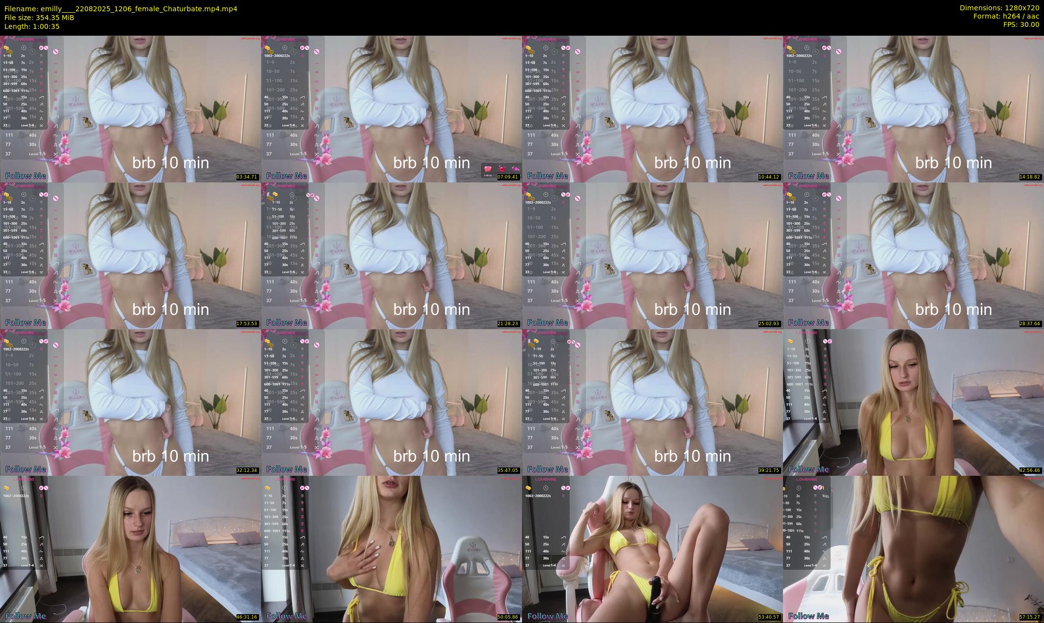 emilly___ — 61 minute Chaturbate female cam show recording, 720p, Aug 22, 2025