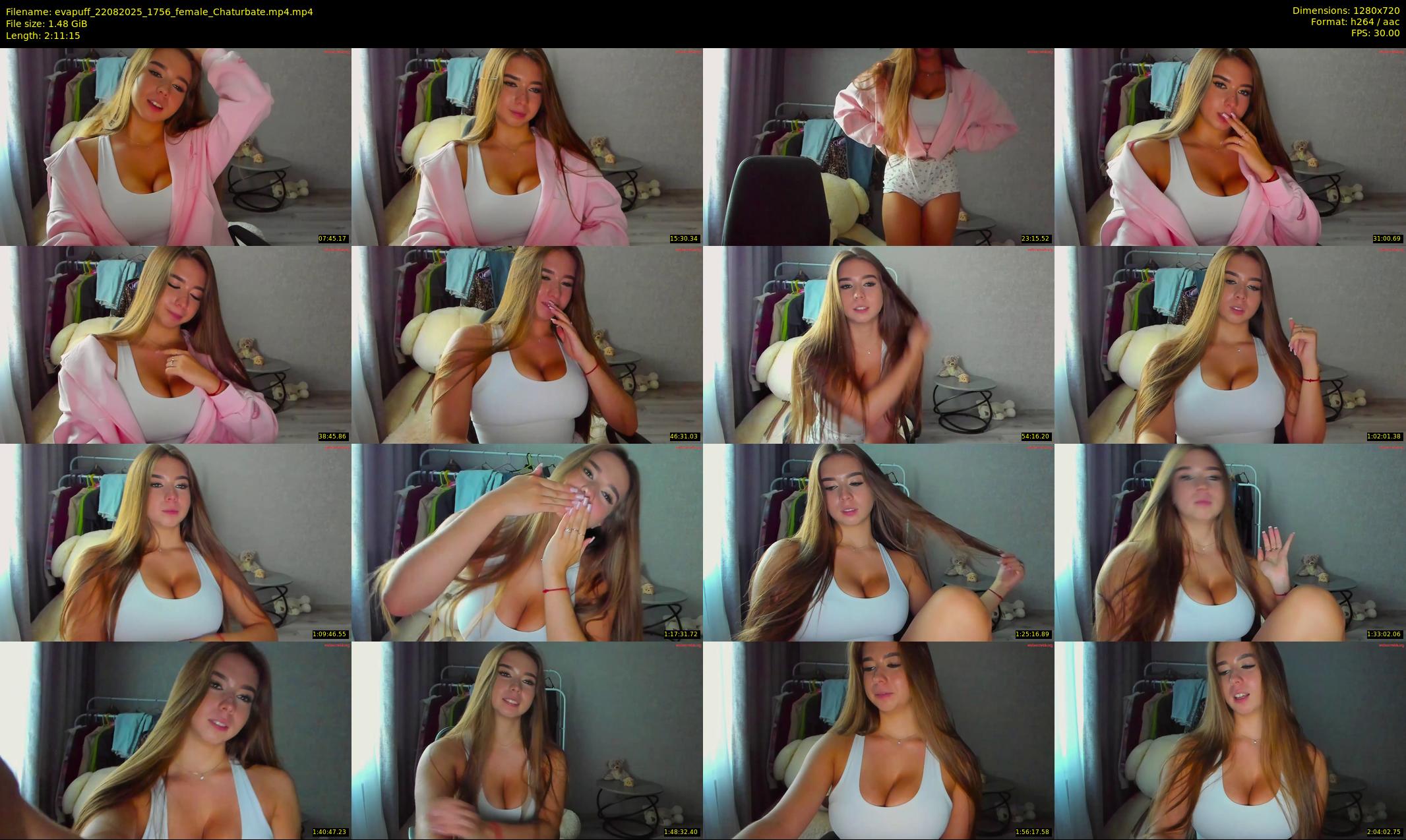 evapuff — 132 minute Chaturbate female cam show recording, 720p, Aug 22, 2025