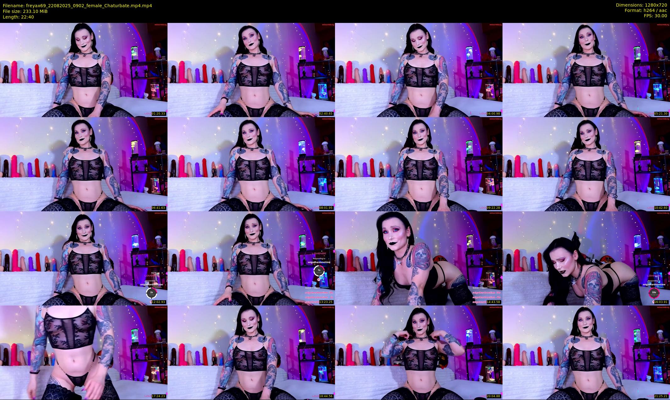 freyax69 — 23 minute Chaturbate female cam show recording, 720p, Aug 22, 2025