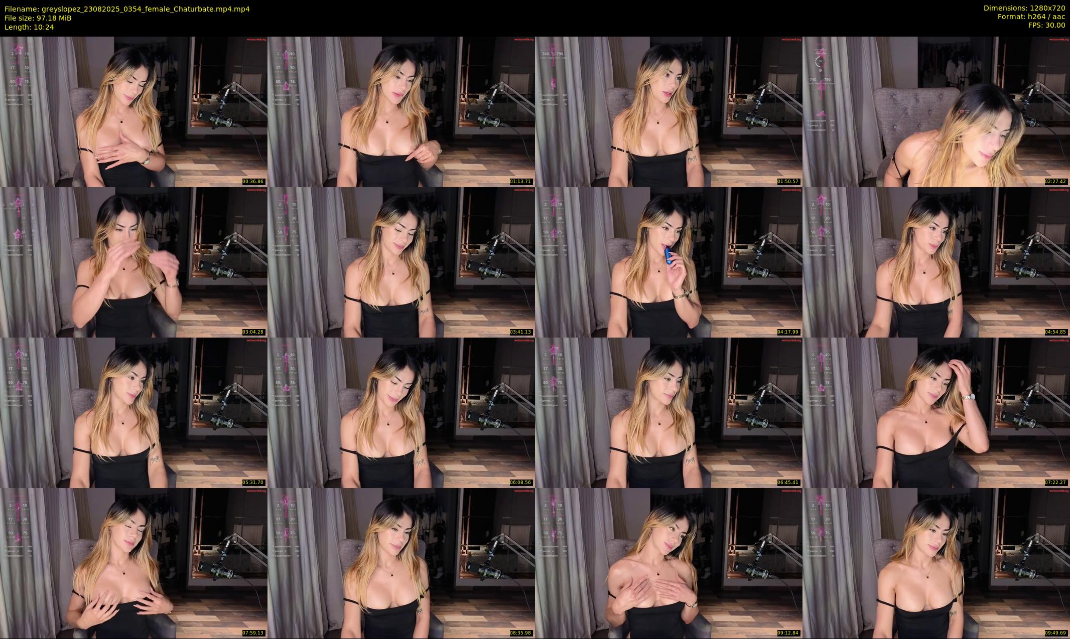 greyslopez — 11 minute Chaturbate female cam show recording, 720p, Aug 23, 2025