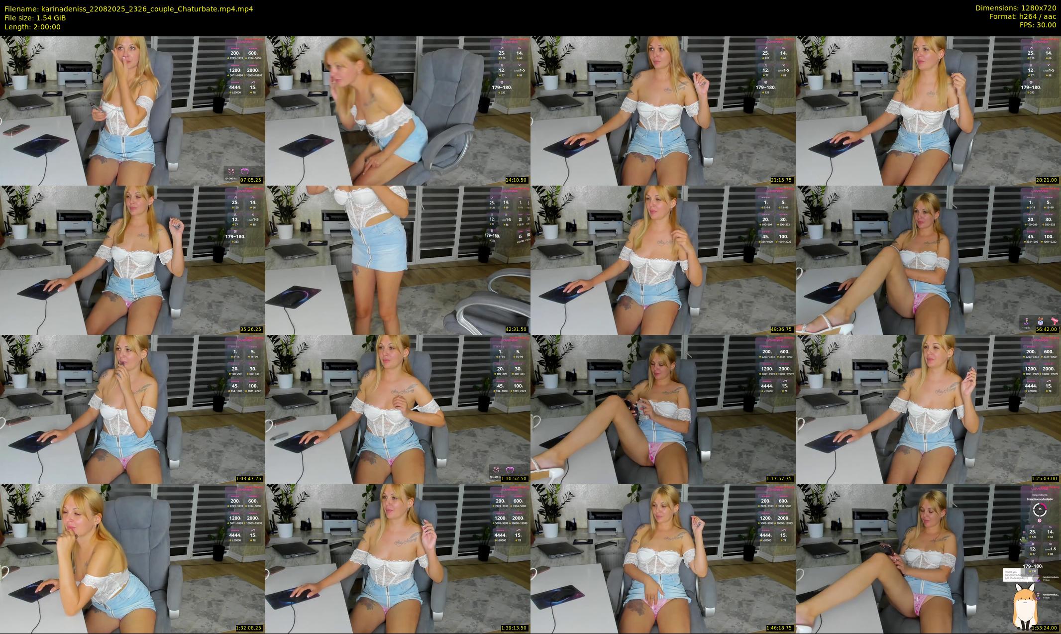 karinadeniss — 120 minute Chaturbate couple cam show recording, 720p, Aug 22, 2025