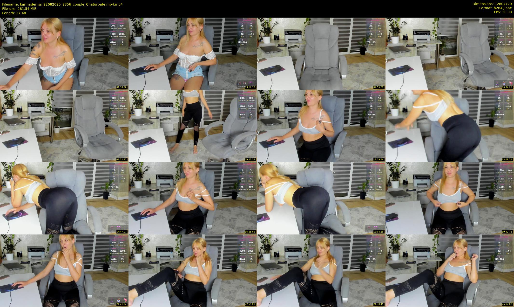 karinadeniss — 28 minute Chaturbate couple cam show recording, 720p, Aug 22, 2025