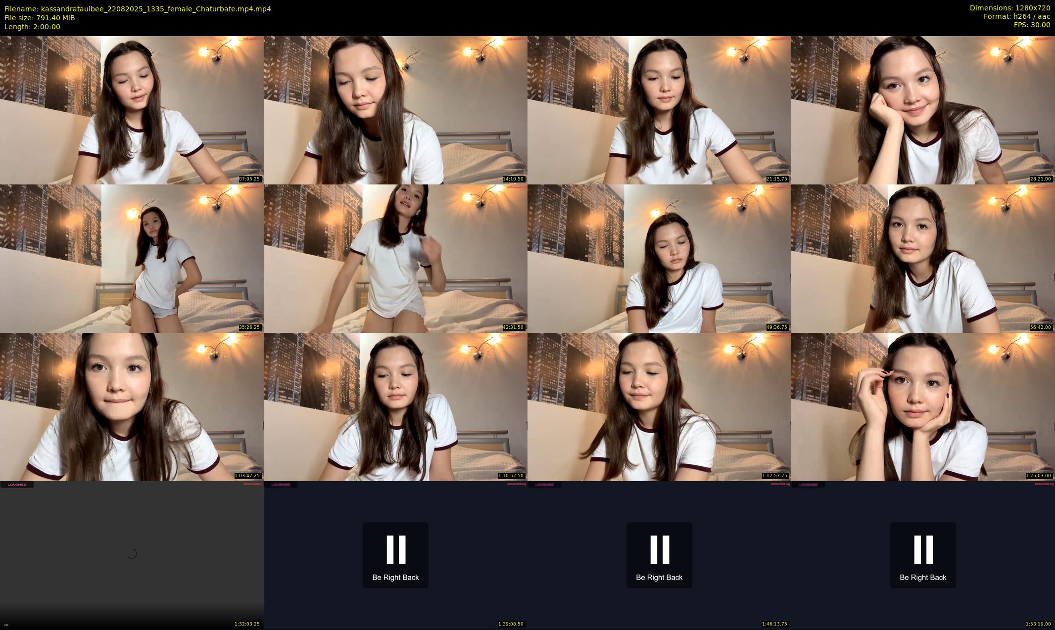 kassandrataulbee — 120 minute Chaturbate female cam show recording, 720p, Aug 22, 2025