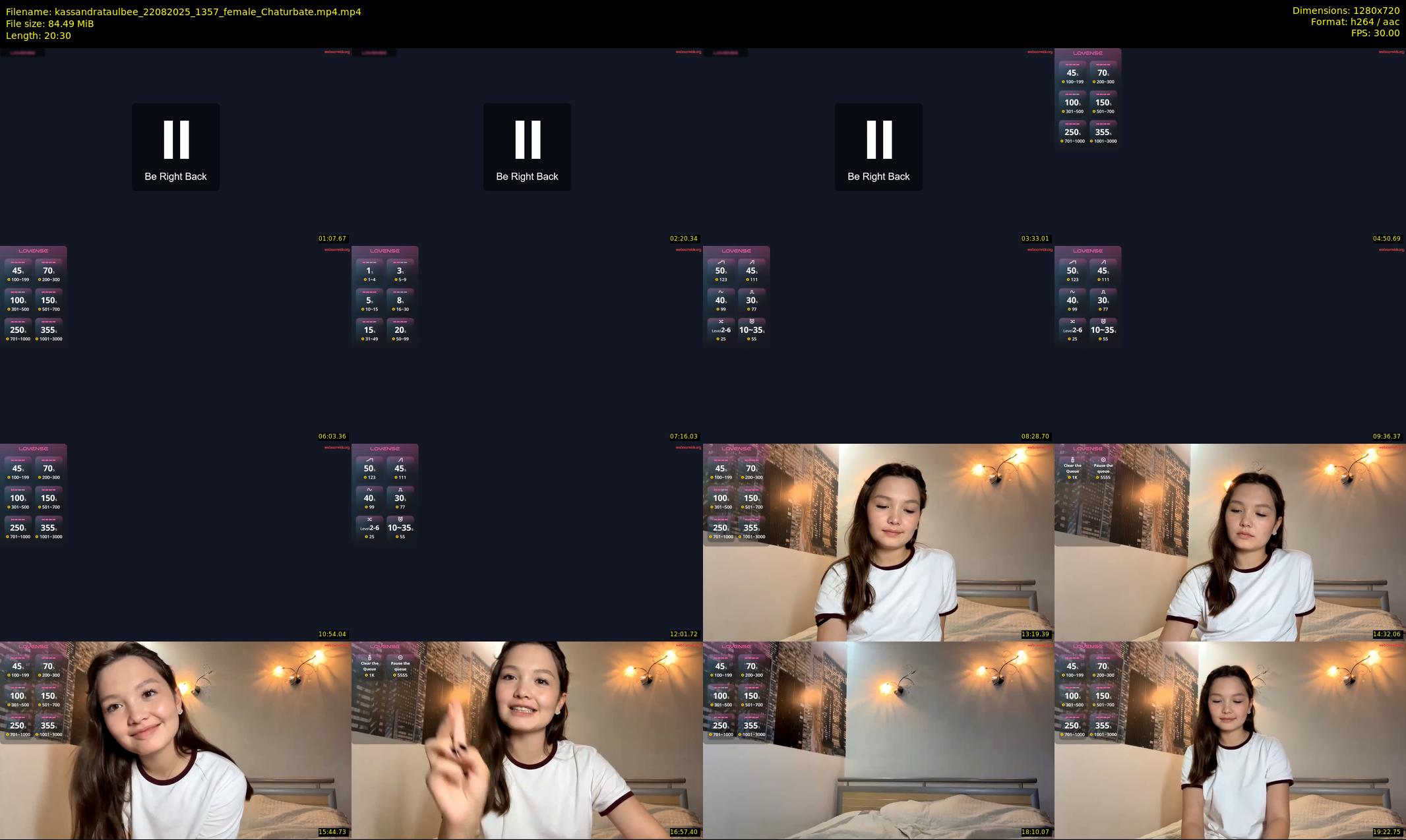 kassandrataulbee — 21 minute Chaturbate female cam show recording, 720p, Aug 22, 2025
