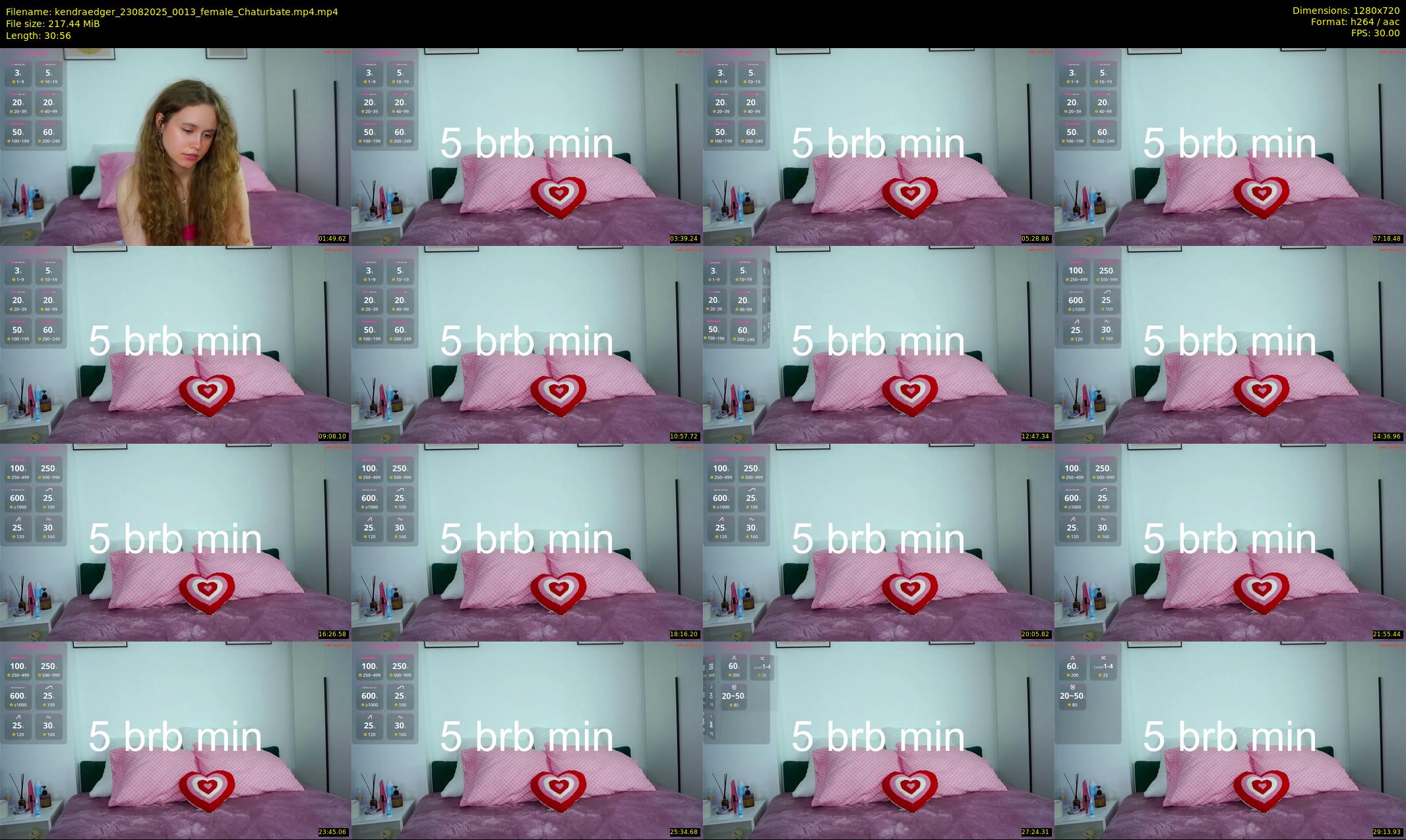 kendraedger — 31 minute Chaturbate female cam show recording, 720p, Aug 23, 2025