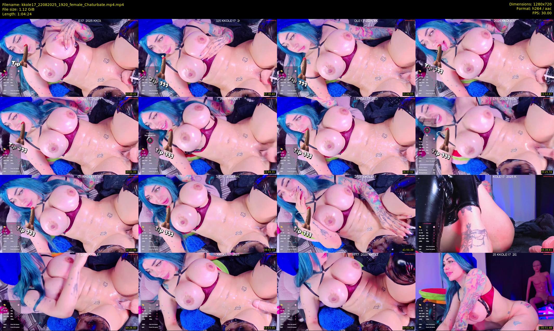 kkole17 — 65 minute Chaturbate female cam show recording, 720p, Aug 22, 2025