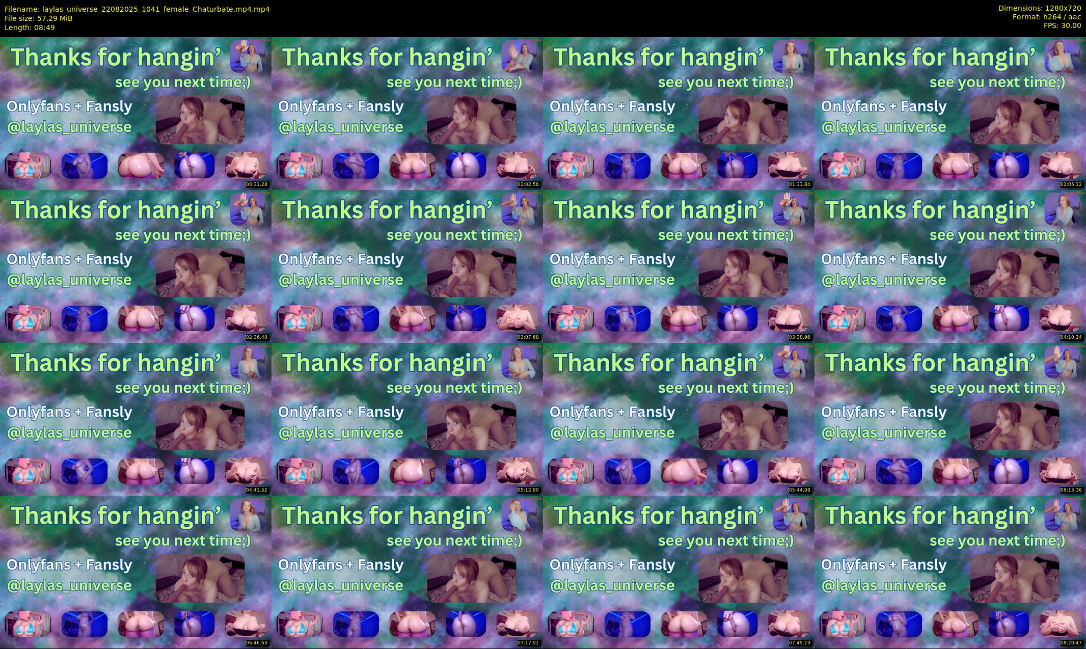laylas_universe — 9 minute Chaturbate female cam show recording, 720p, Aug 22, 2025