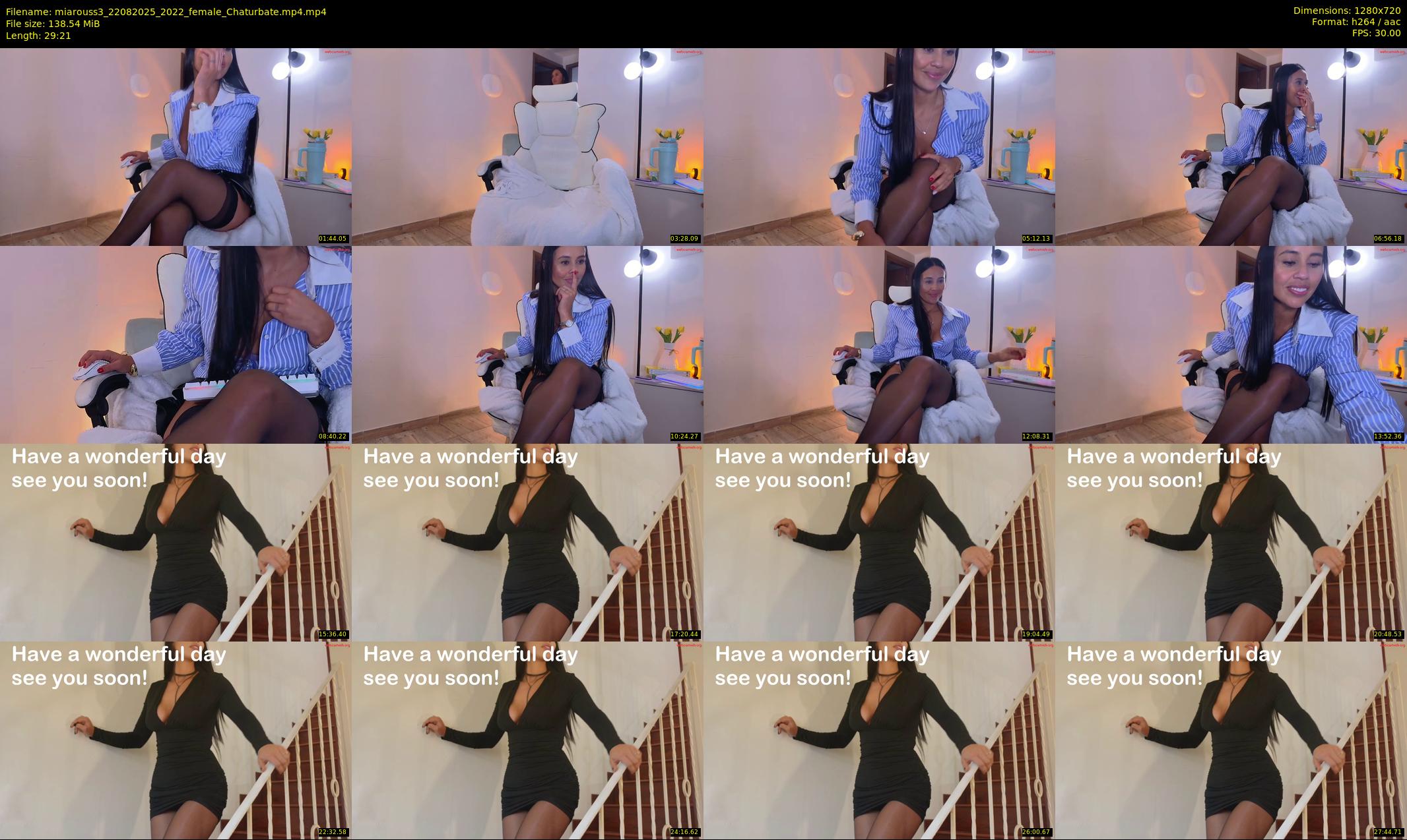 miarouss3 — 30 minute Chaturbate female cam show recording, 720p, Aug 22, 2025