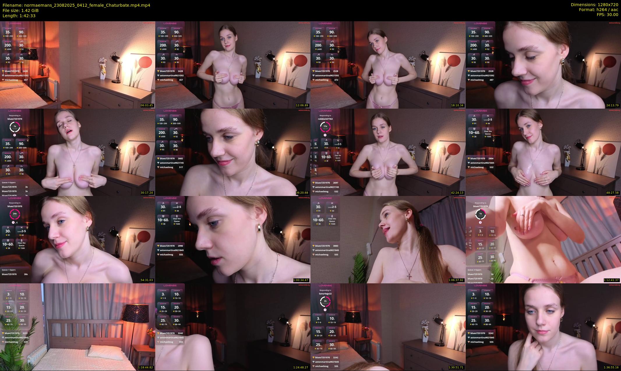 normaemans — 103 minute Chaturbate female cam show recording, 720p, Aug 23, 2025
