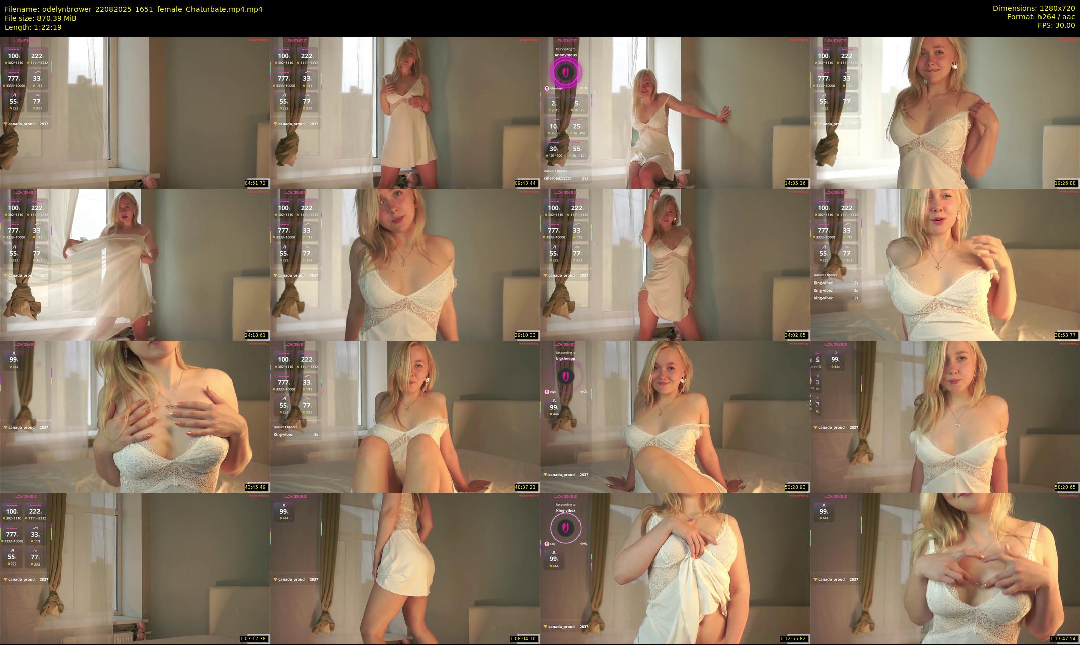odelynbrower — 83 minute Chaturbate female cam show recording, 720p, Aug 22, 2025