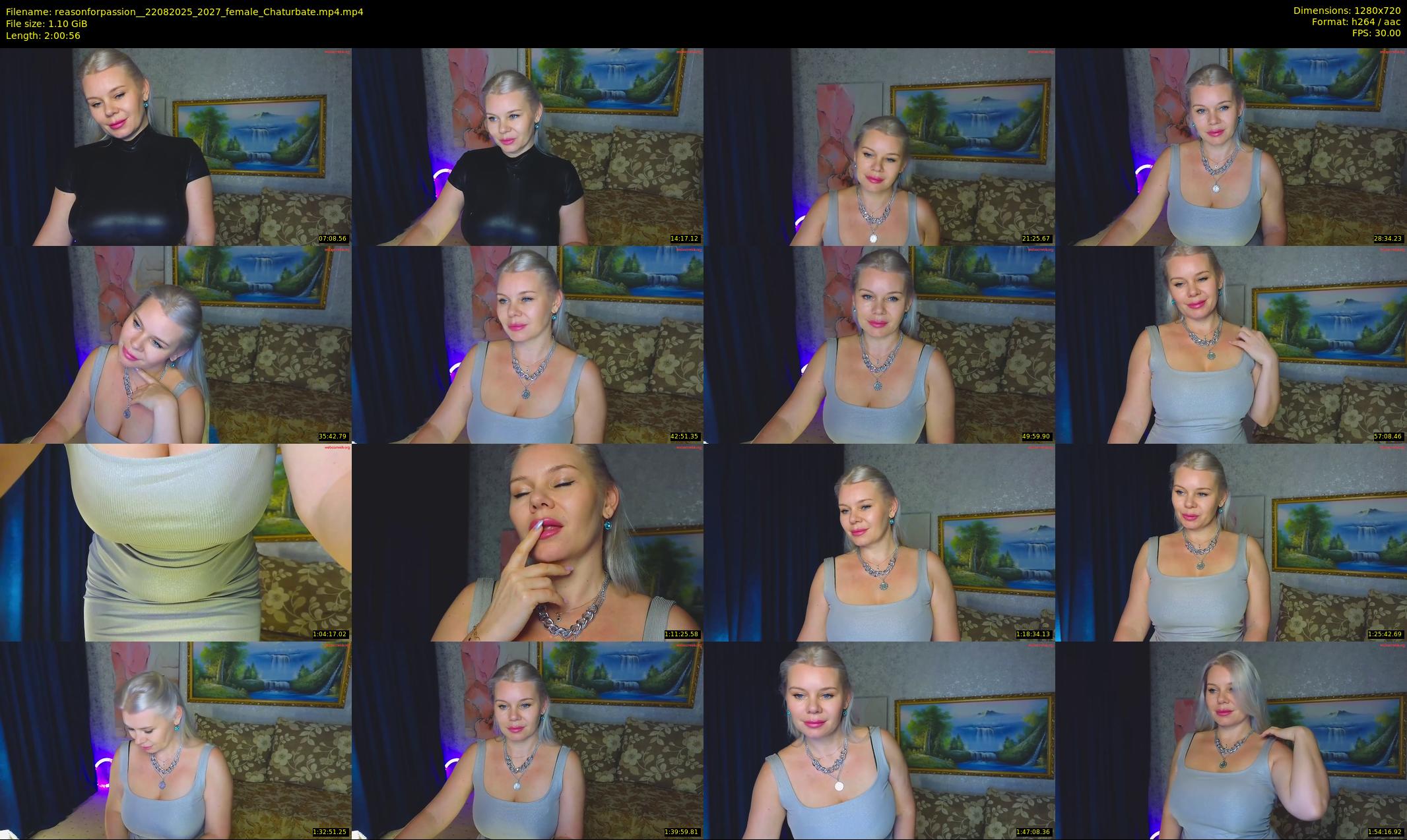 reasonforpassion_ — 121 minute Chaturbate female cam show recording, 720p, Aug 22, 2025