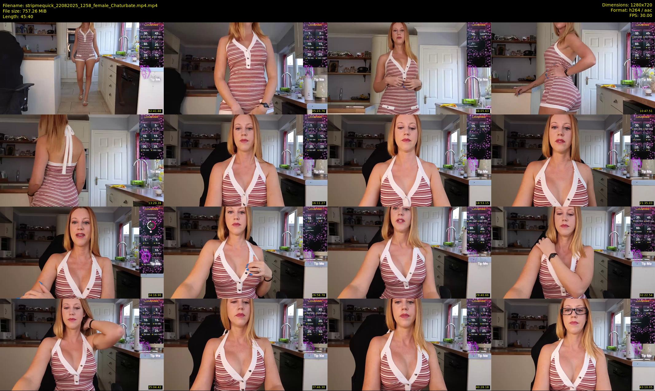 stripmequick — 46 minute Chaturbate female cam show recording, 720p, Aug 22, 2025