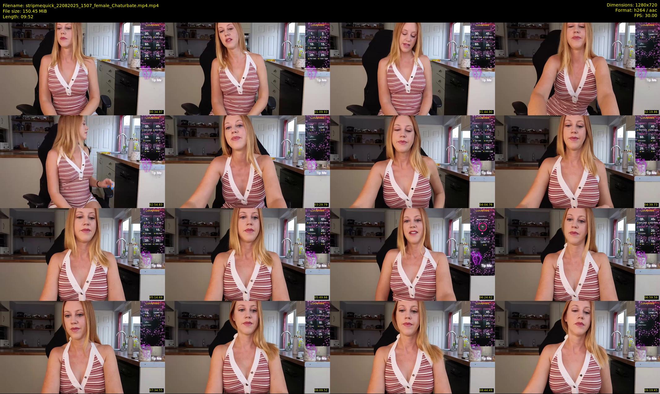 stripmequick — 10 minute Chaturbate female cam show recording, 720p, Aug 22, 2025