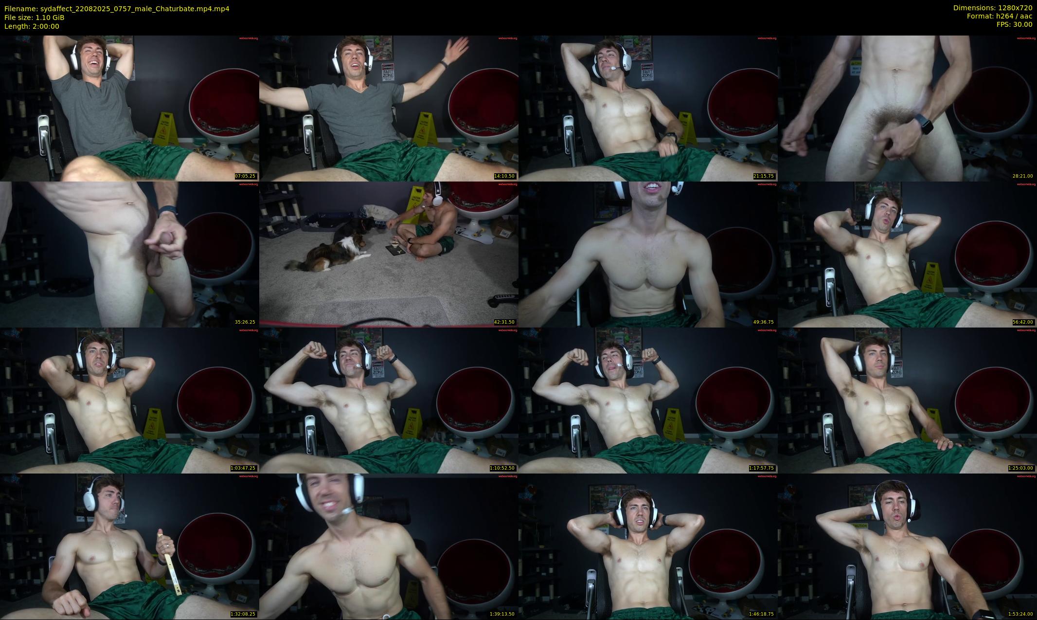 sydaffect — 120 minute Chaturbate male cam show recording, 720p, Aug 22, 2025