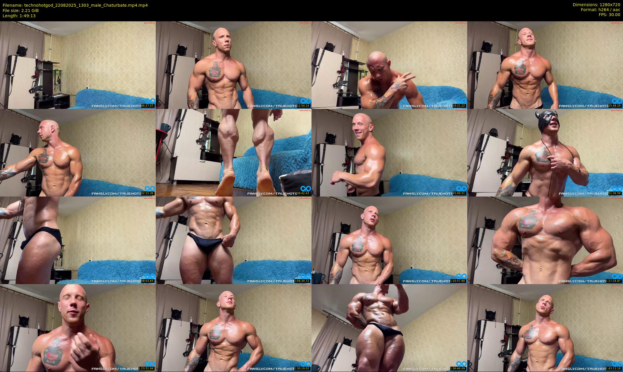 technohotgod — 110 minute Chaturbate male cam show recording, 720p, Aug 22, 2025