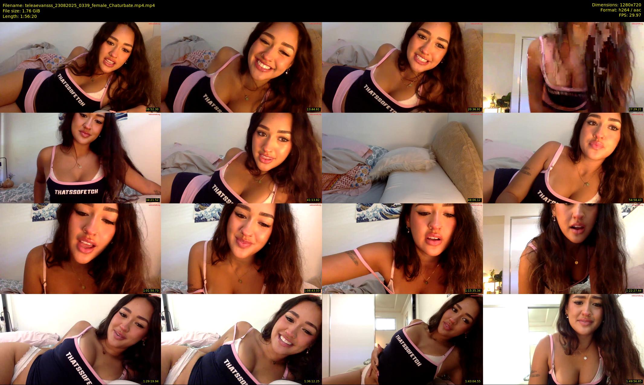 teleaevansss — 117 minute Chaturbate female cam show recording, 720p, Aug 23, 2025