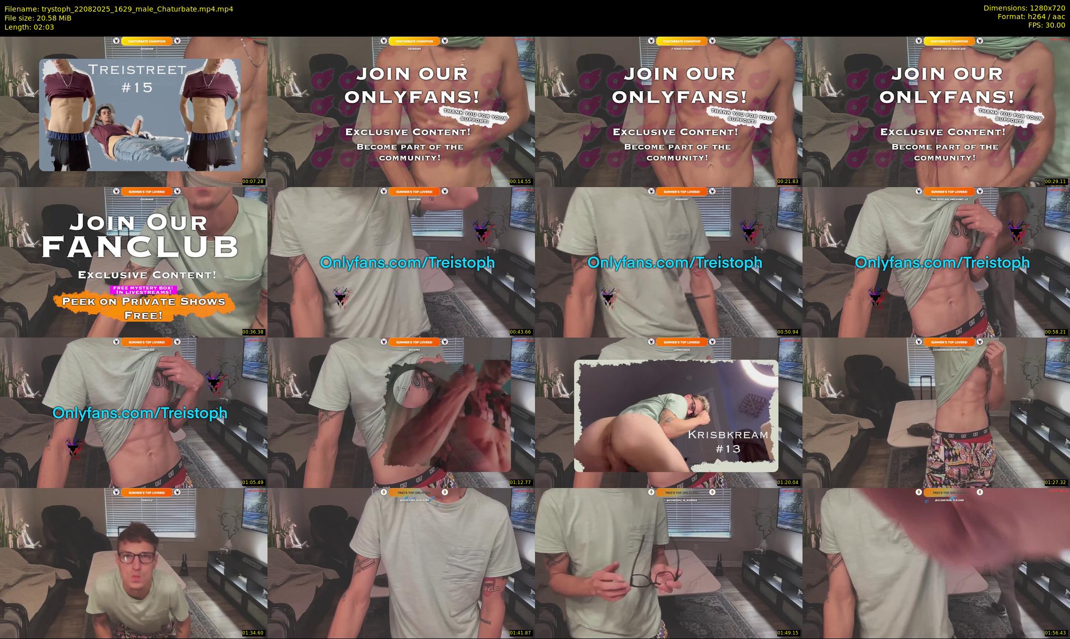 trystoph — 3 minute Chaturbate male cam show recording, 720p, Aug 22, 2025