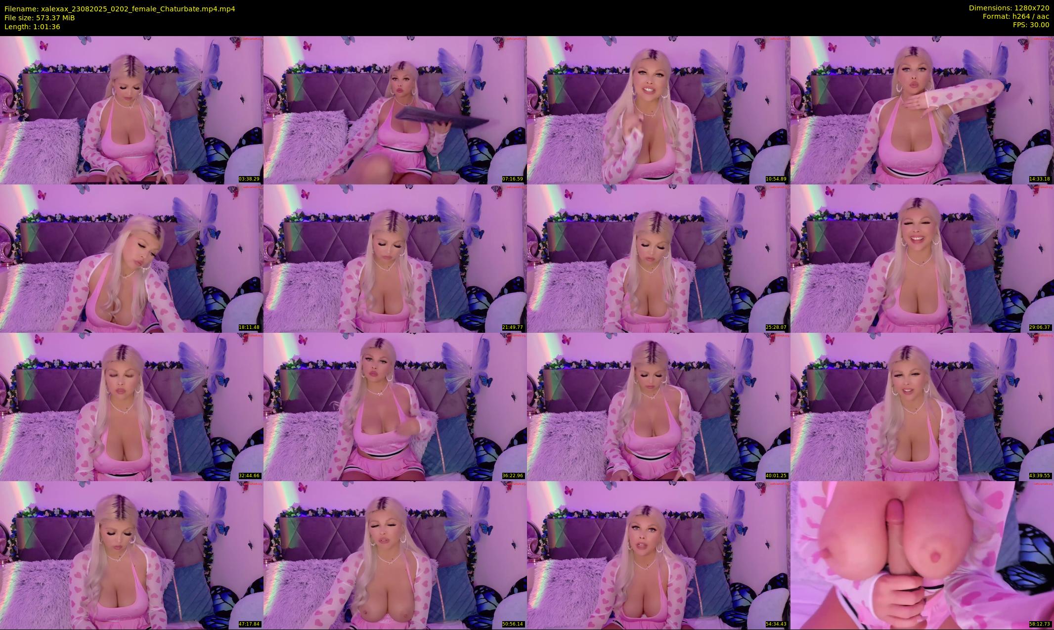 xalexax — 62 minute Chaturbate female cam show recording, 720p, Aug 23, 2025