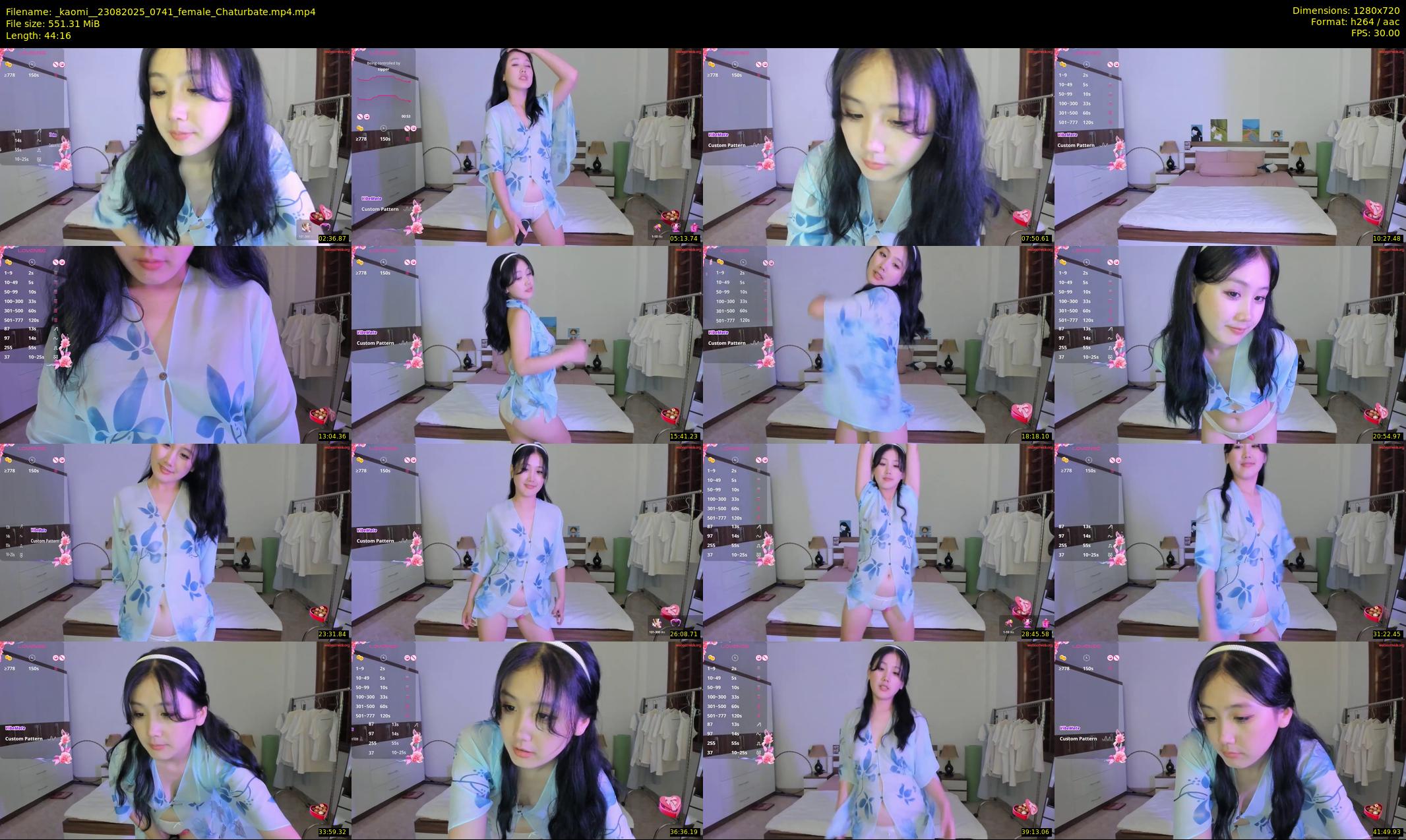 _kaomi_ — 45 minute Chaturbate female cam show recording, 720p, Aug 23, 2025