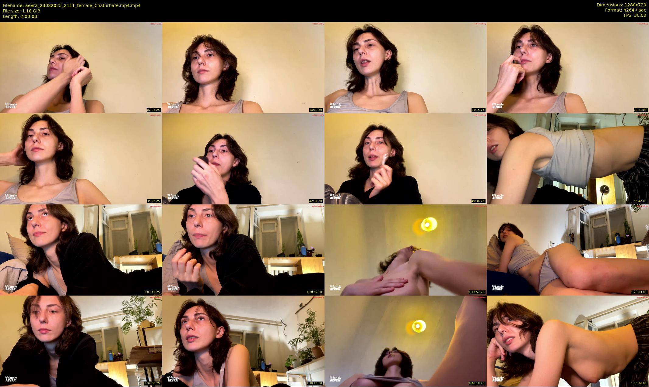 aevra — 120 minute Chaturbate female cam show recording, 720p, Aug 23, 2025