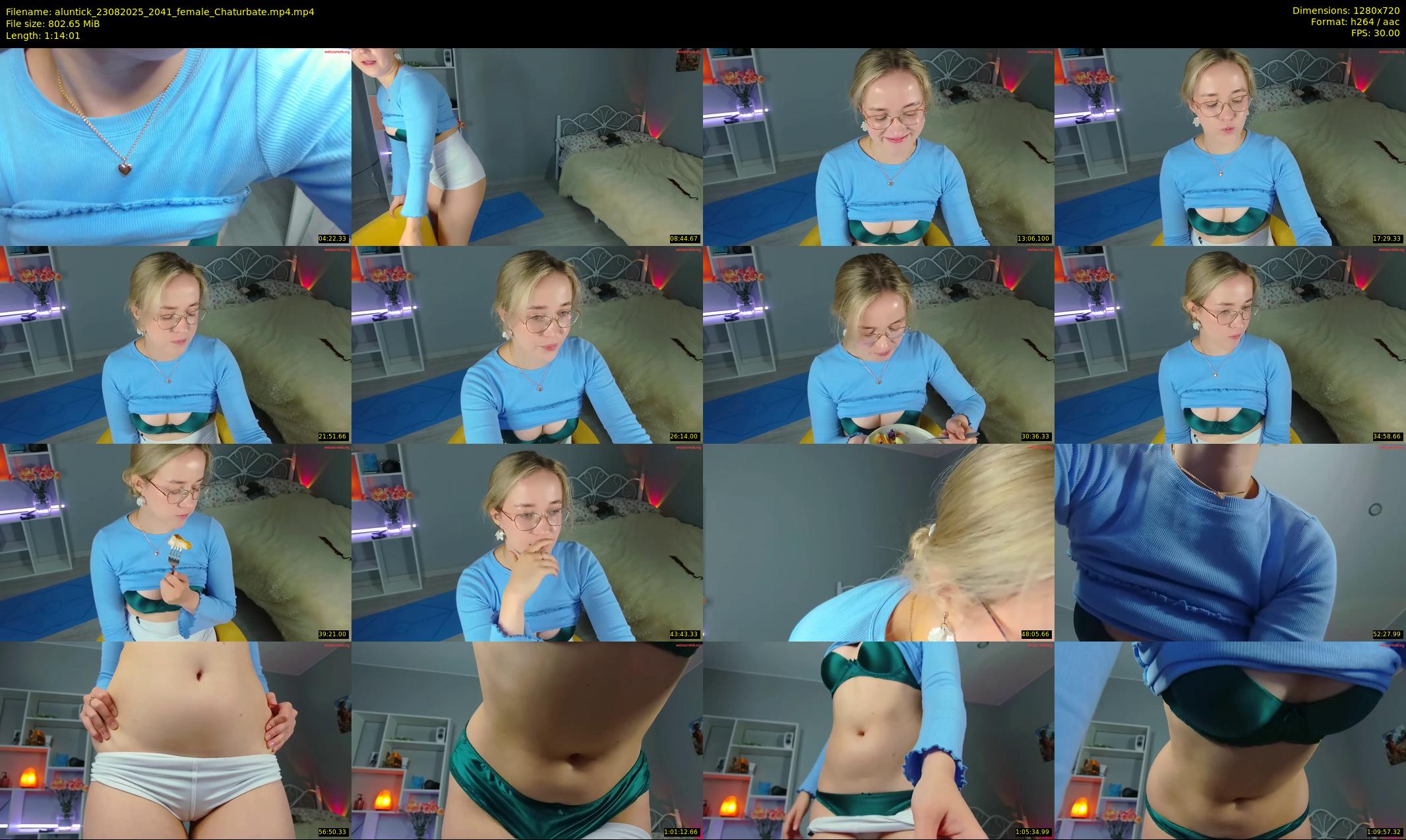 aluntick — 75 minute Chaturbate female cam show recording, 720p, Aug 23, 2025