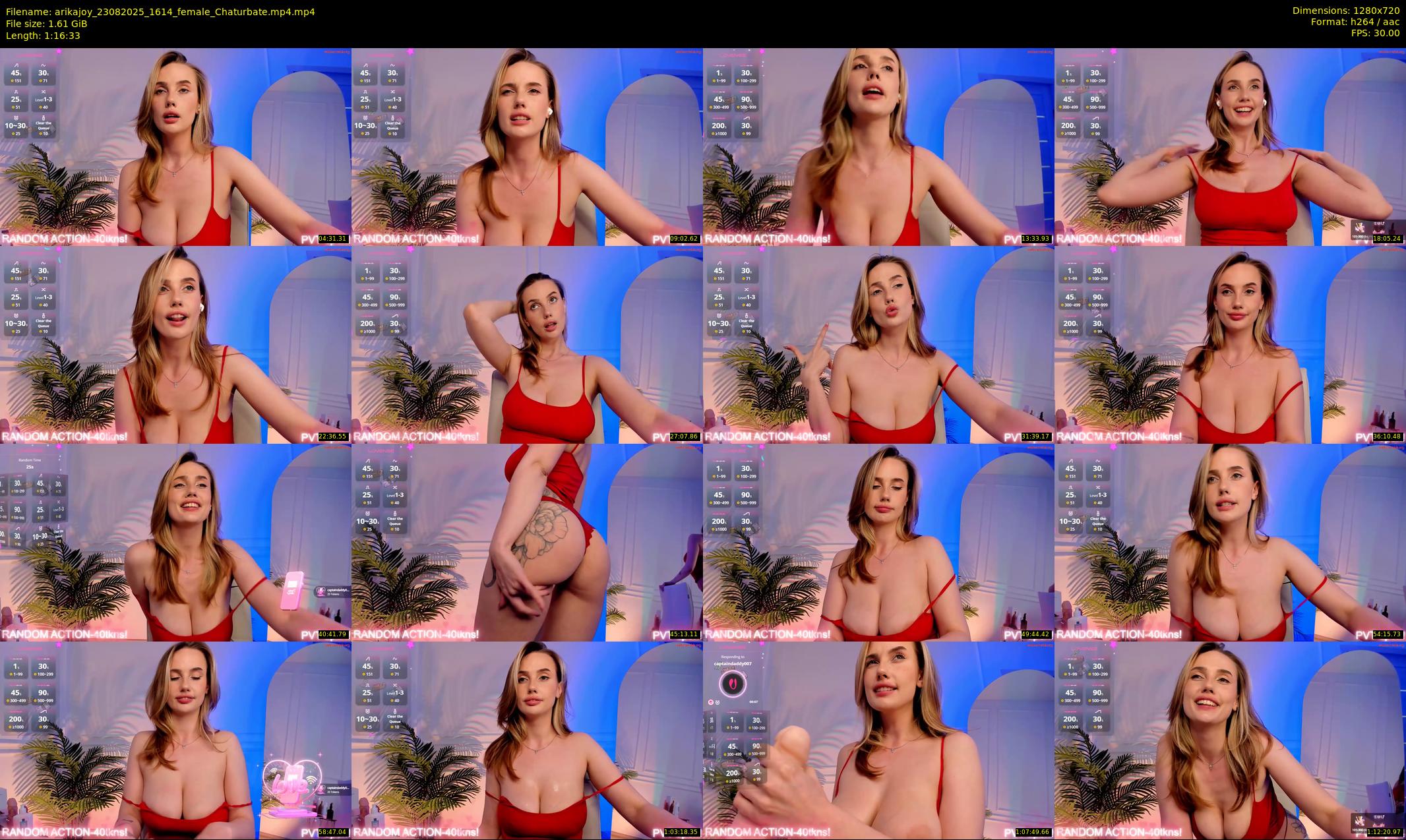 arikajoy — 77 minute Chaturbate female cam show recording, 720p, Aug 23, 2025