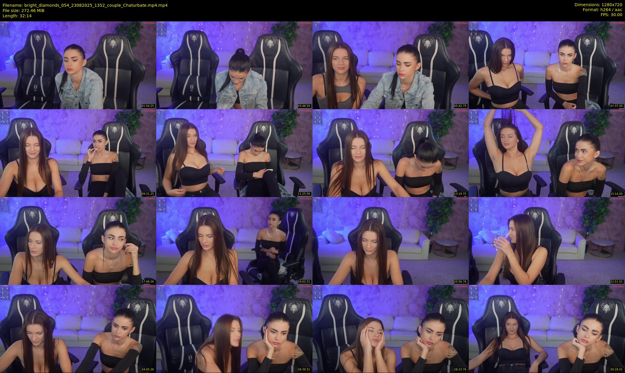 bright_diamonds_054 — 33 minute Chaturbate couple cam show recording, 720p, Aug 23, 2025