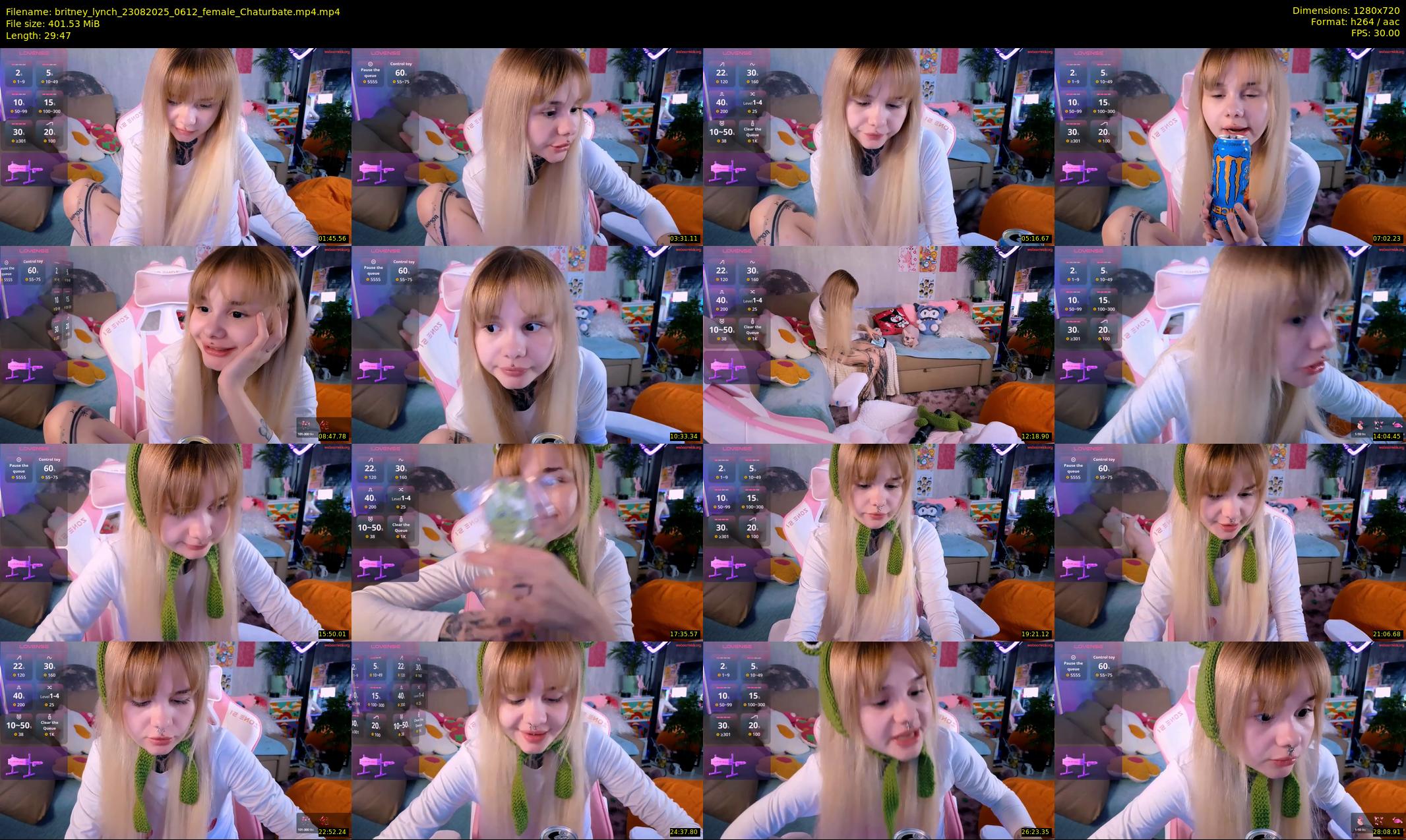 britney_lynch — 30 minute Chaturbate female cam show recording, 720p, Aug 23, 2025