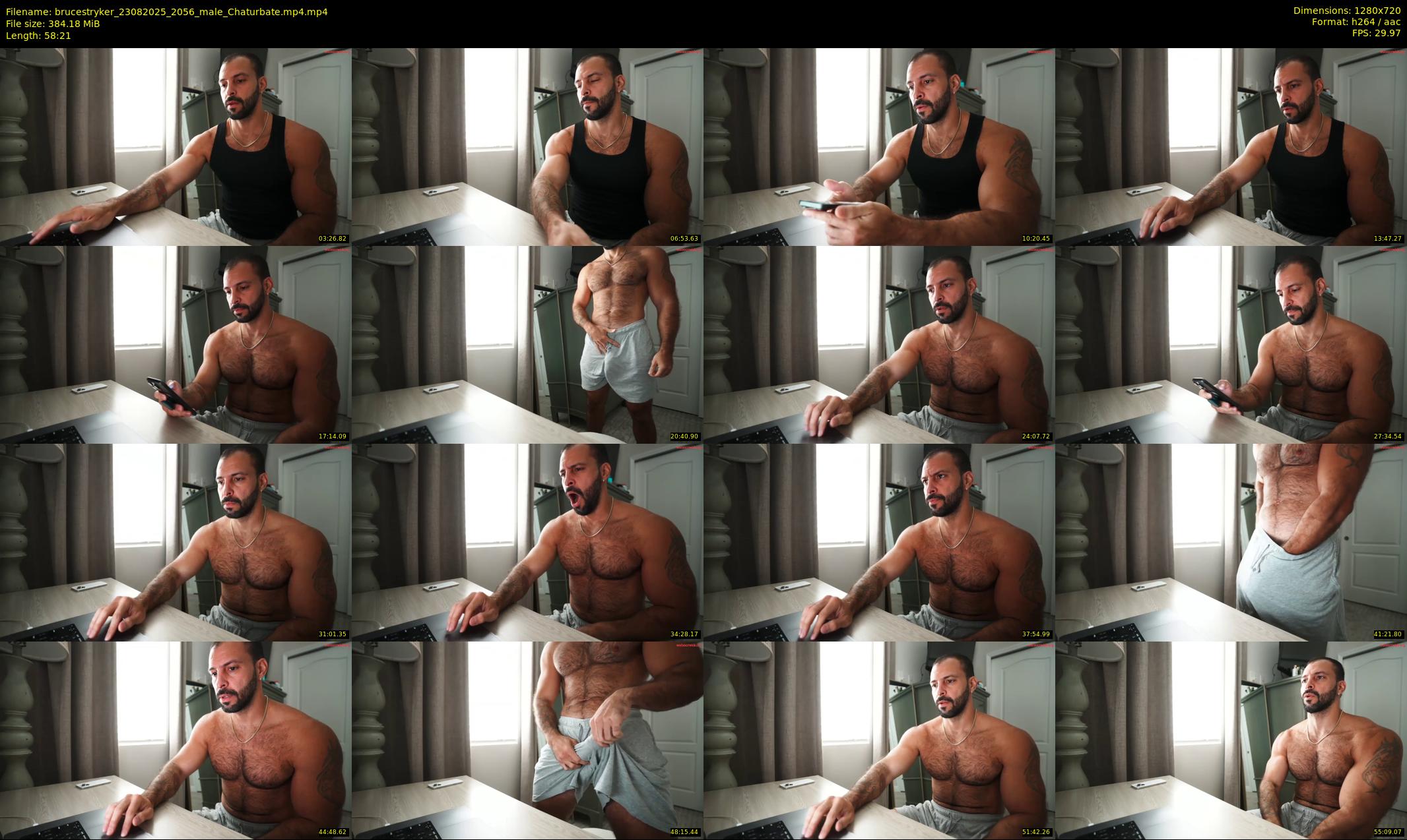 brucestryker — 59 minute Chaturbate male cam show recording, 720p, Aug 23, 2025