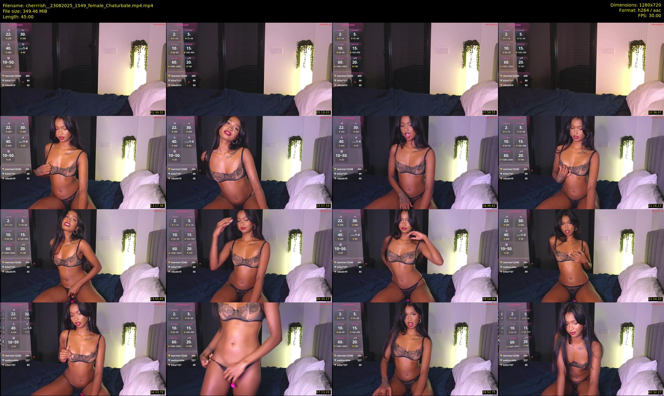 cherrrish_ — 45 minute Chaturbate female cam show recording, 720p, Aug 23, 2025
