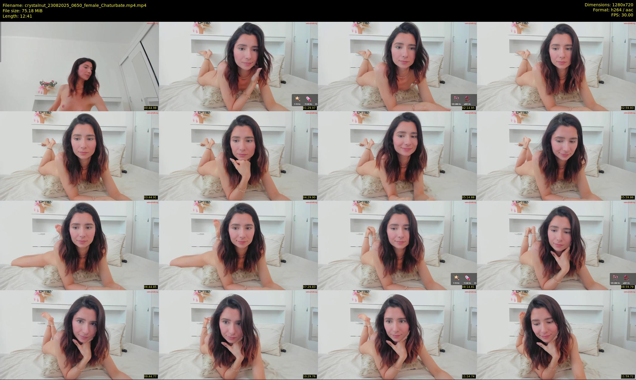crystalnut — 13 minute Chaturbate female cam show recording, 720p, Aug 23, 2025