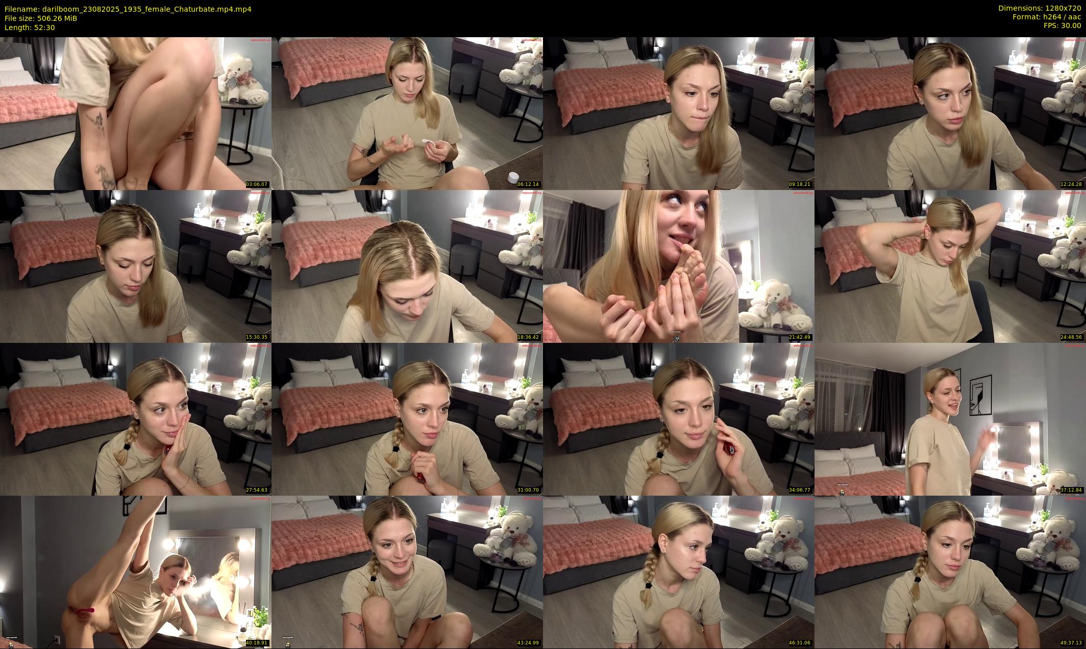 darilboom — 53 minute Chaturbate female cam show recording, 720p, Aug 23, 2025