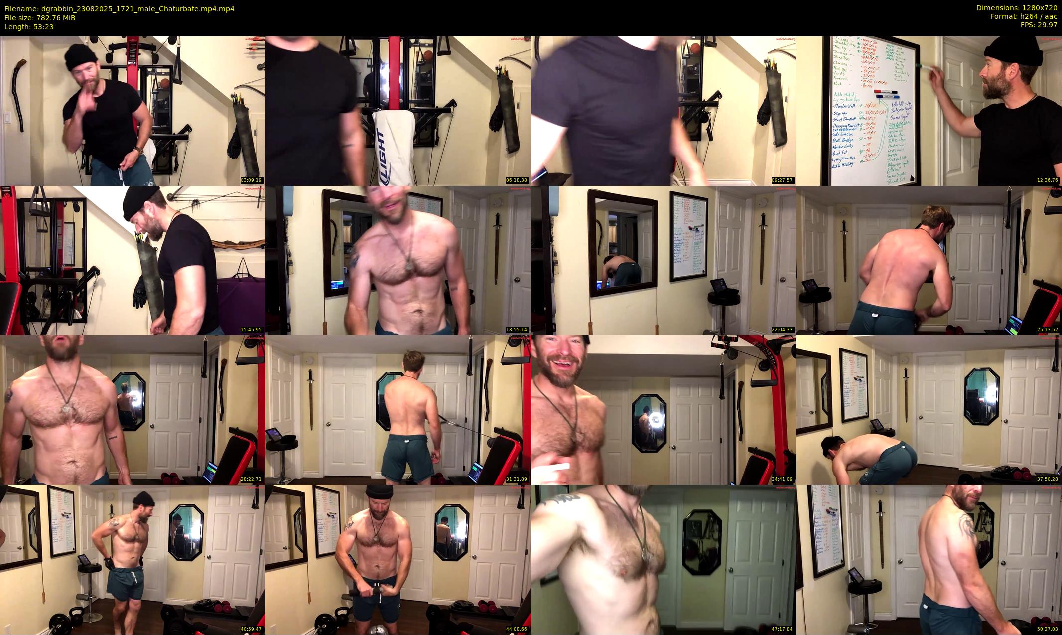 dgrabbin — 54 minute Chaturbate male cam show recording, 720p, Aug 23, 2025