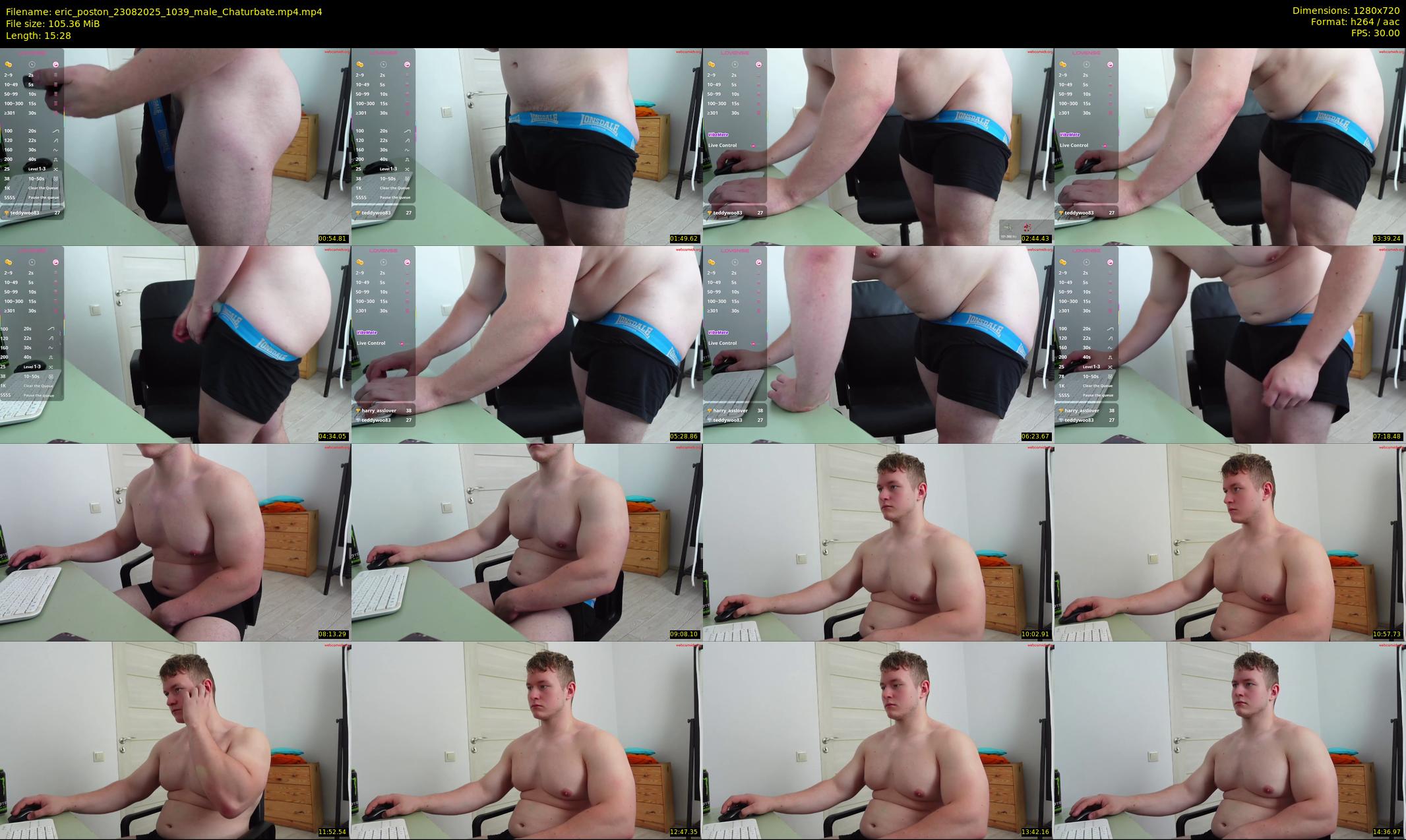 eric_poston — 16 minute Chaturbate male cam show recording, 720p, Aug 23, 2025