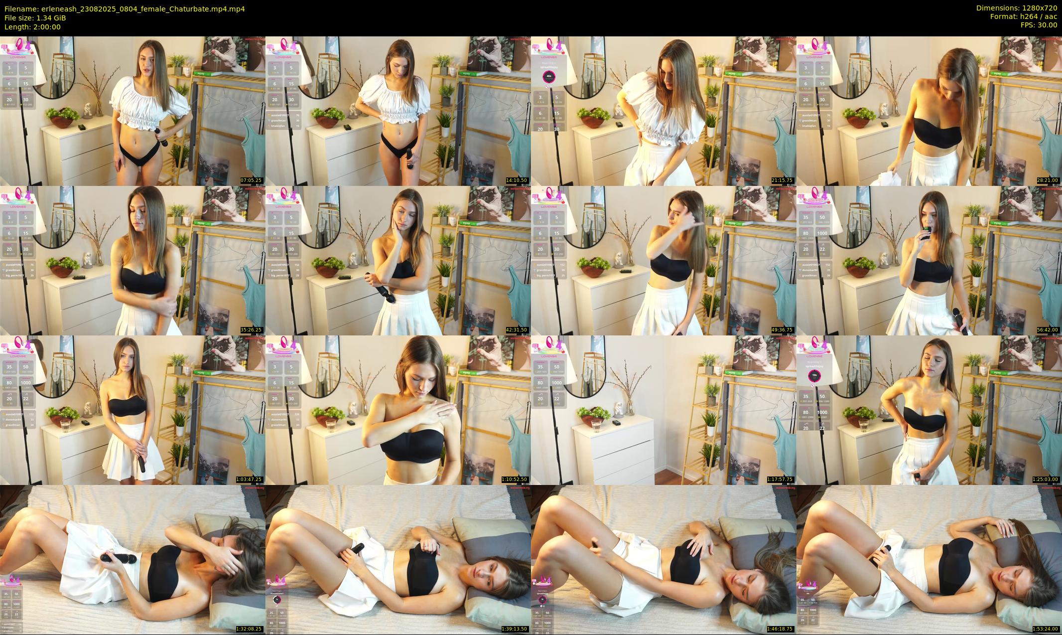 erleneash — 120 minute Chaturbate female cam show recording, 720p, Aug 23, 2025