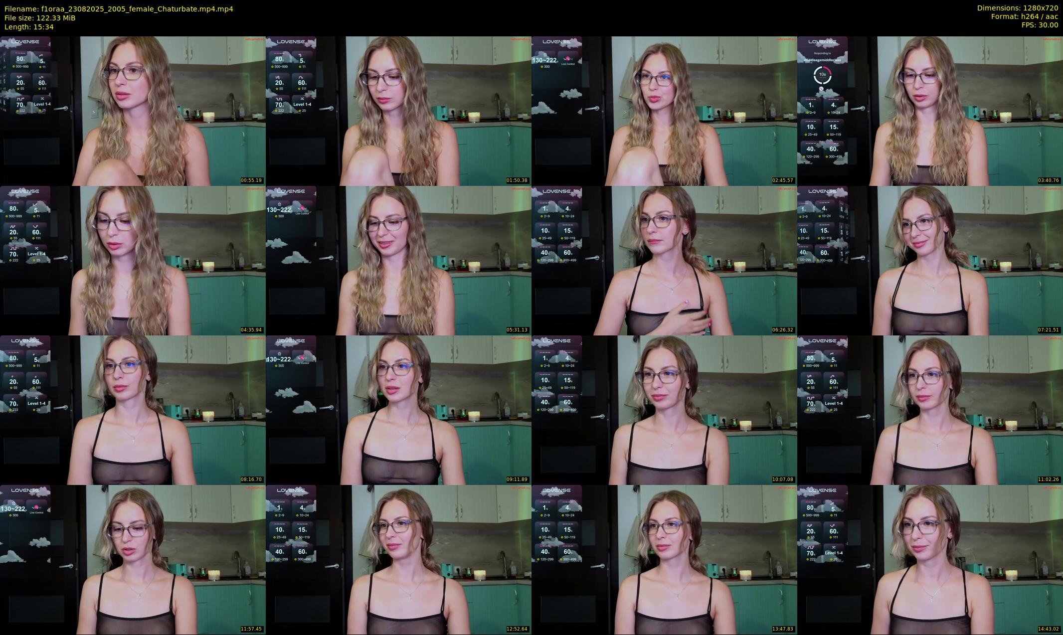 f1oraa — 16 minute Chaturbate female cam show recording, 720p, Aug 23, 2025