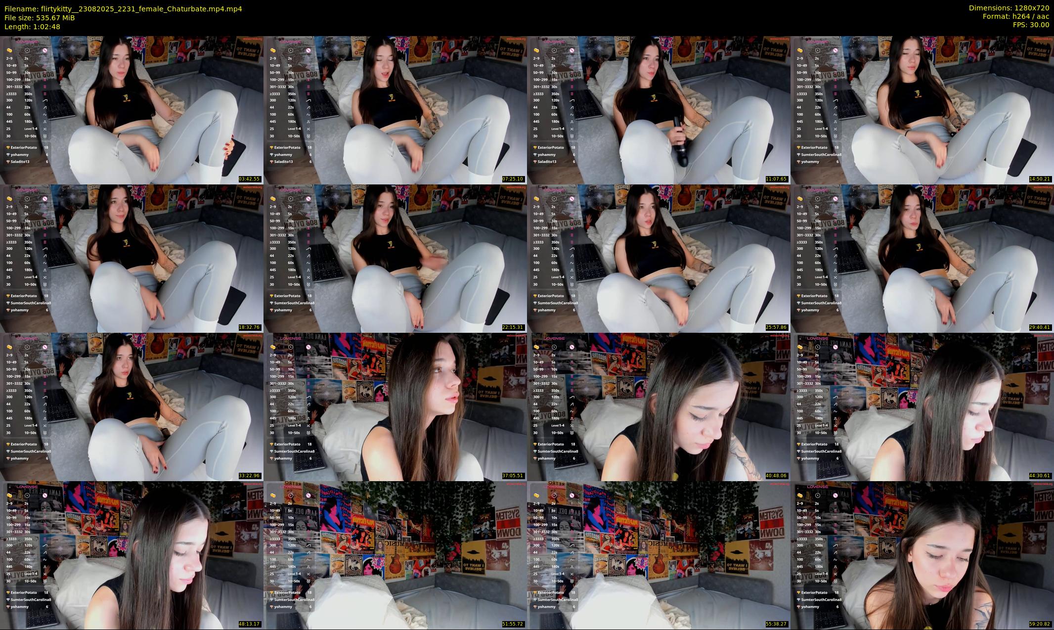 flirtykitty_ — 63 minute Chaturbate female cam show recording, 720p, Aug 23, 2025
