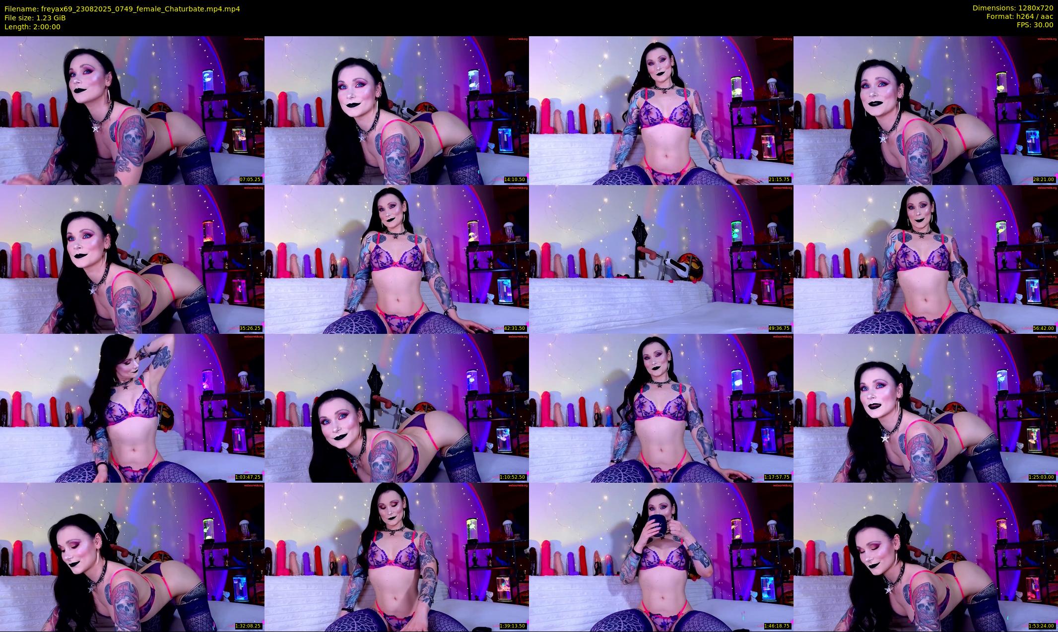 freyax69 — 120 minute Chaturbate female cam show recording, 720p, Aug 23, 2025