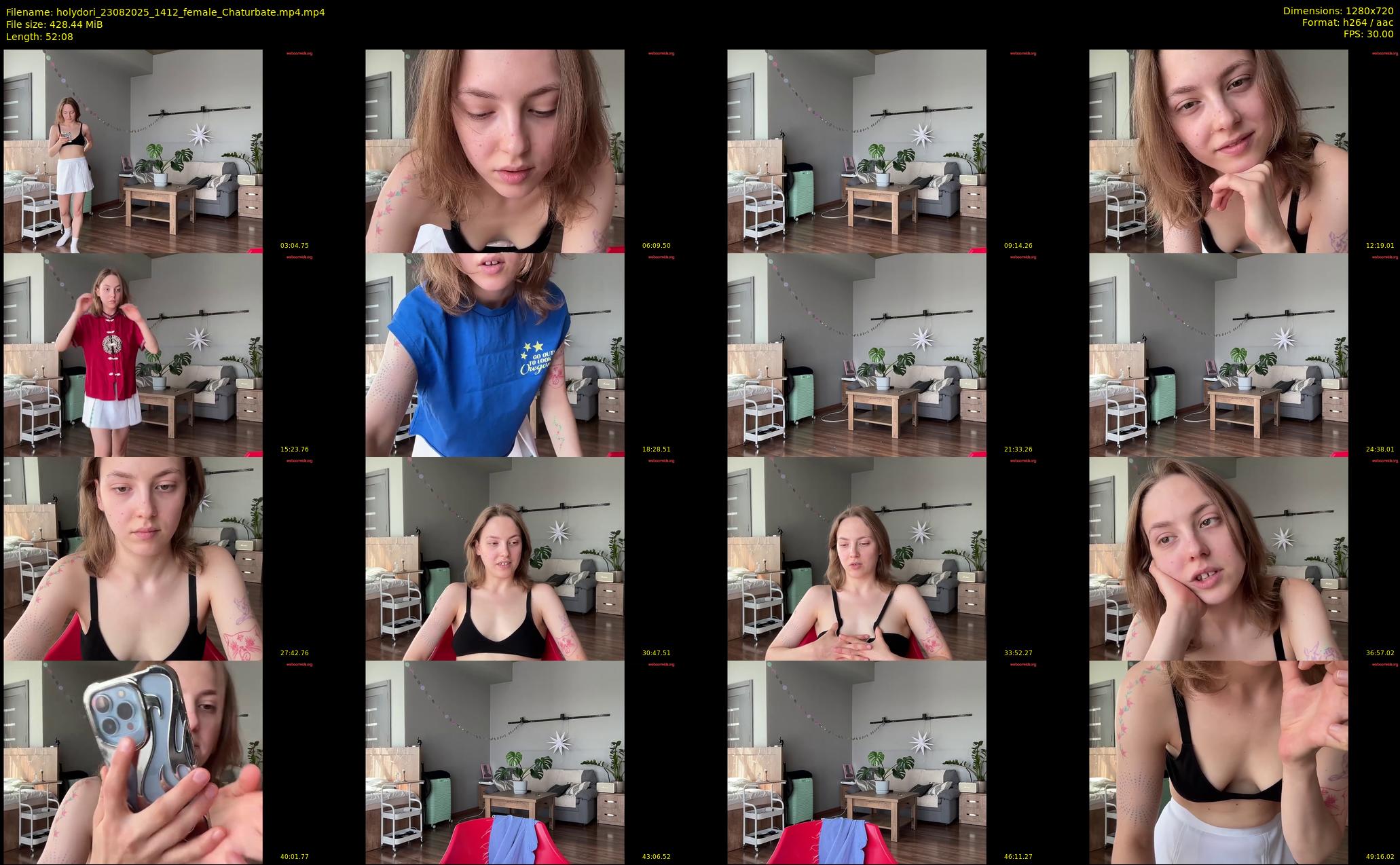 holydori — 53 minute Chaturbate female cam show recording, 720p, Aug 23, 2025