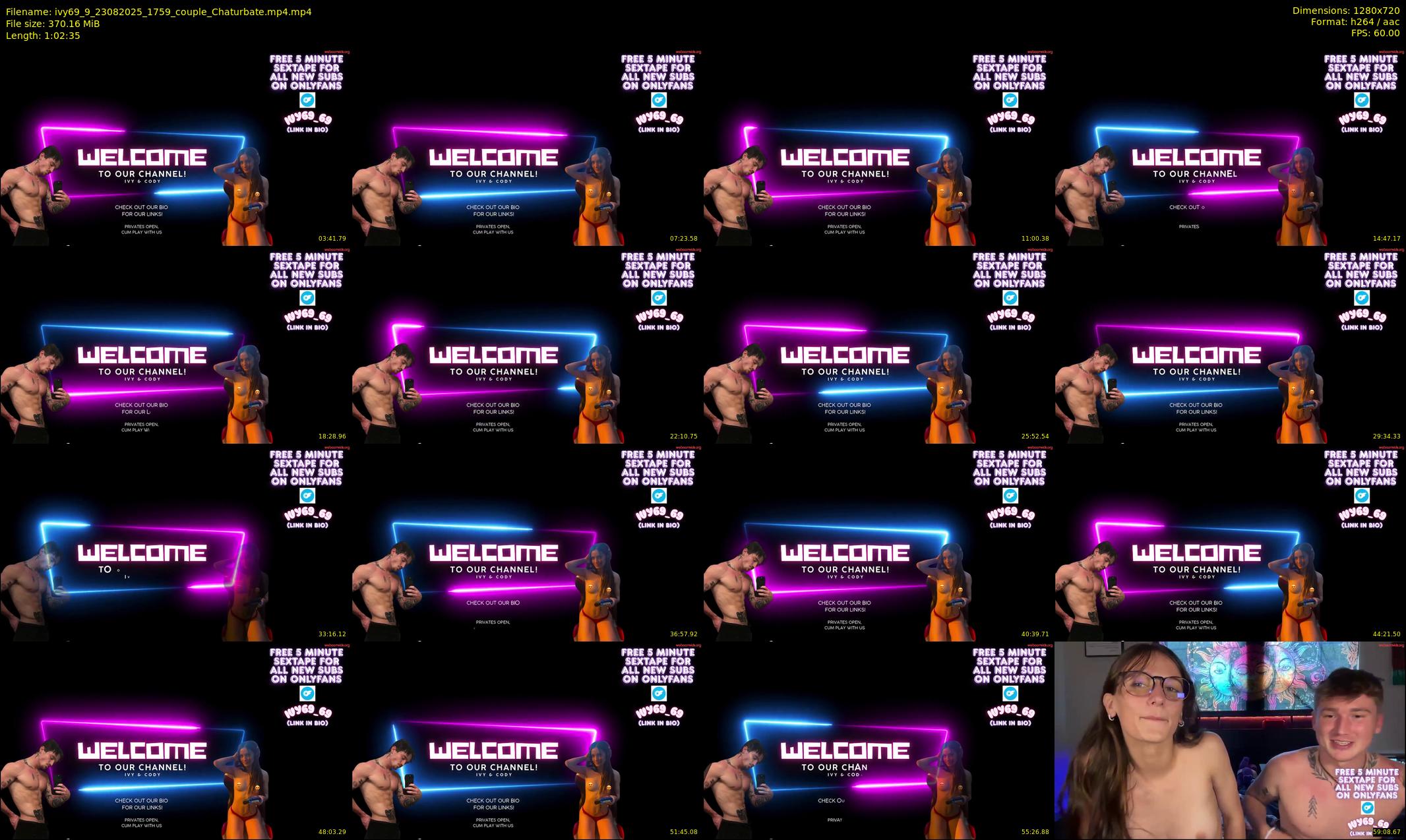 ivy69_9 — 63 minute Chaturbate couple cam show recording, 720p, Aug 23, 2025