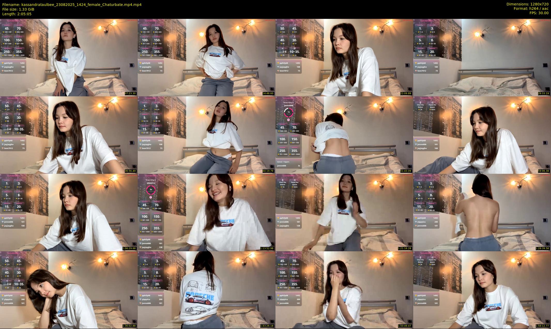 kassandrataulbee — 126 minute Chaturbate female cam show recording, 720p, Aug 23, 2025