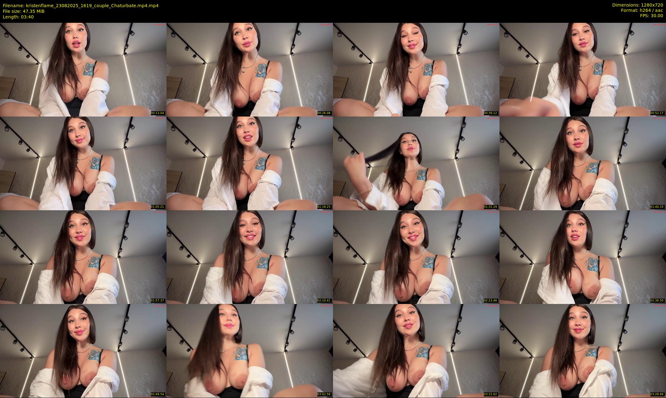 kristenflame — 4 minute Chaturbate couple cam show recording, 720p, Aug 23, 2025