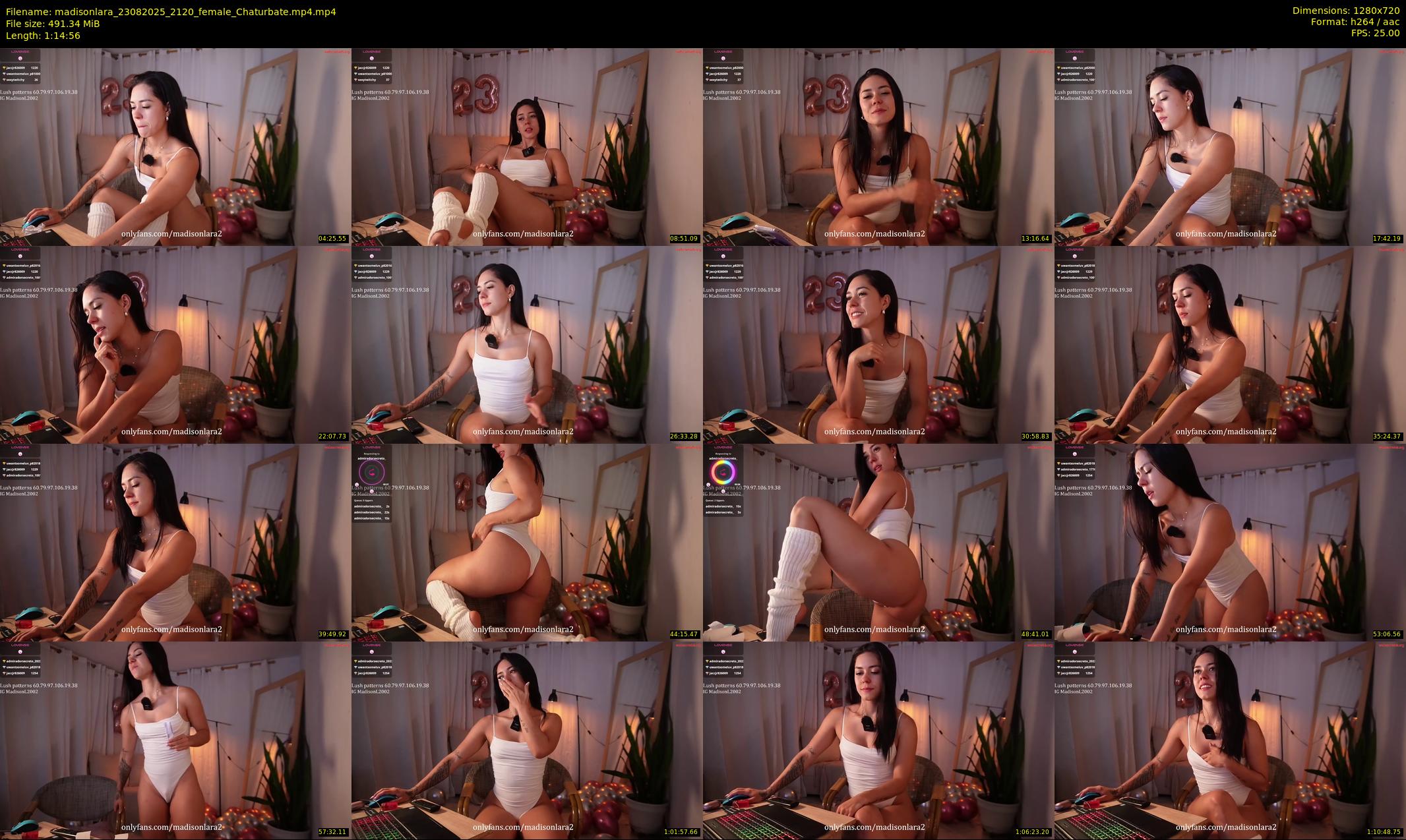 madisonlara — 75 minute Chaturbate female cam show recording, 720p, Aug 23, 2025