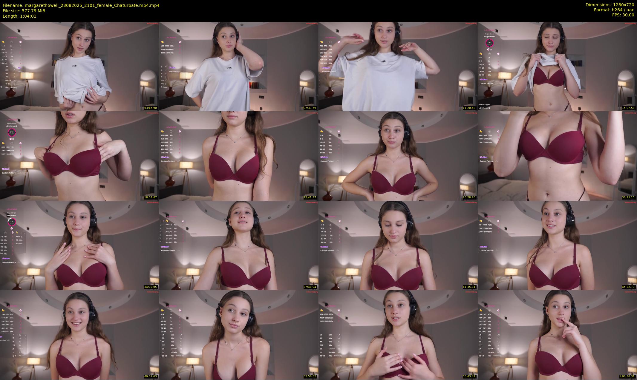 margarethowell — 65 minute Chaturbate female cam show recording, 720p, Aug 23, 2025