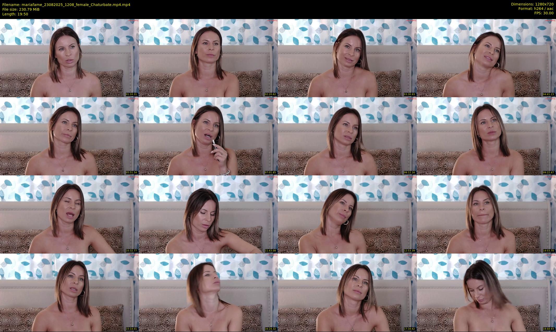 mariafame — 20 minute Chaturbate female cam show recording, 720p, Aug 23, 2025