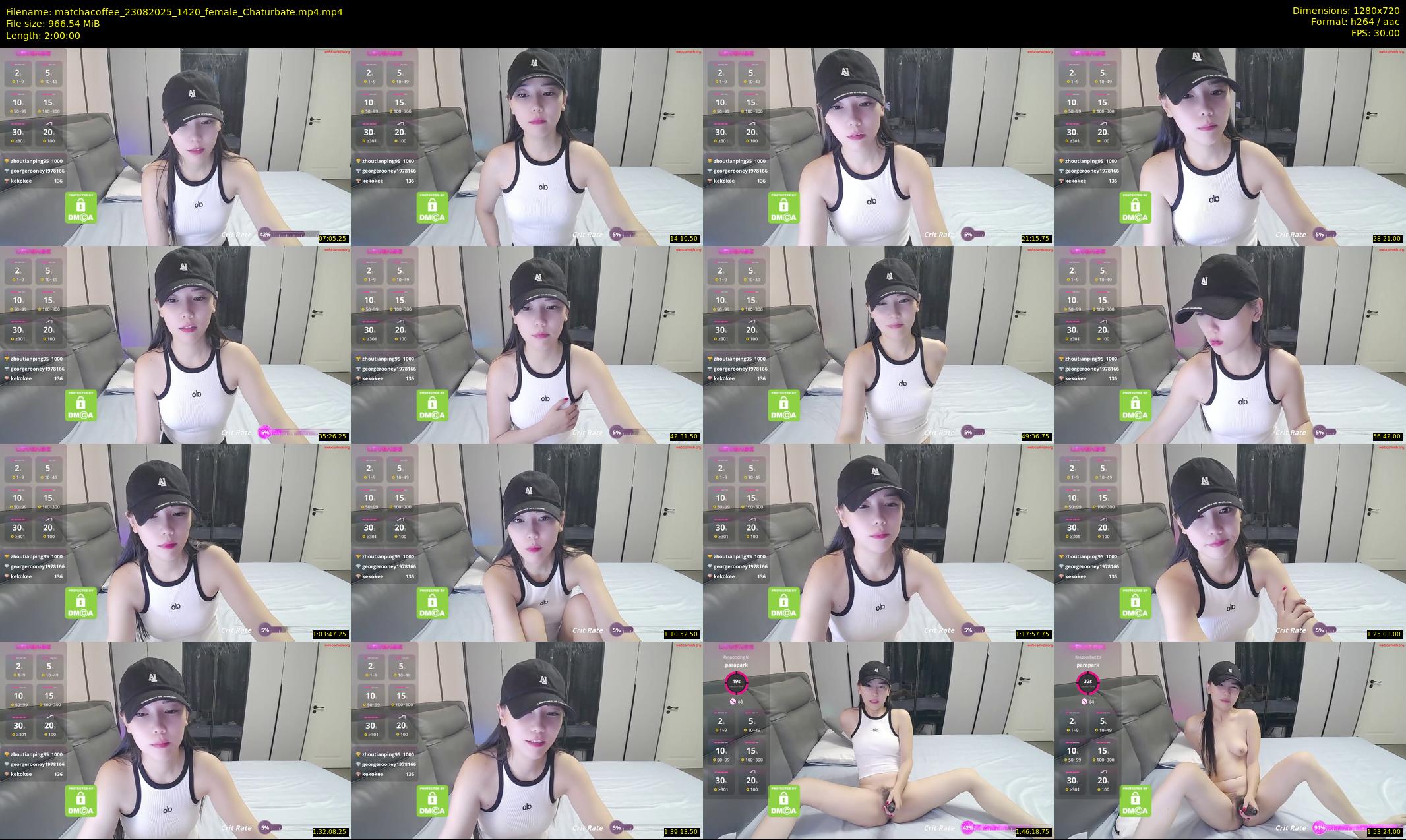 matchacoffee — 120 minute Chaturbate female cam show recording, 720p, Aug 23, 2025
