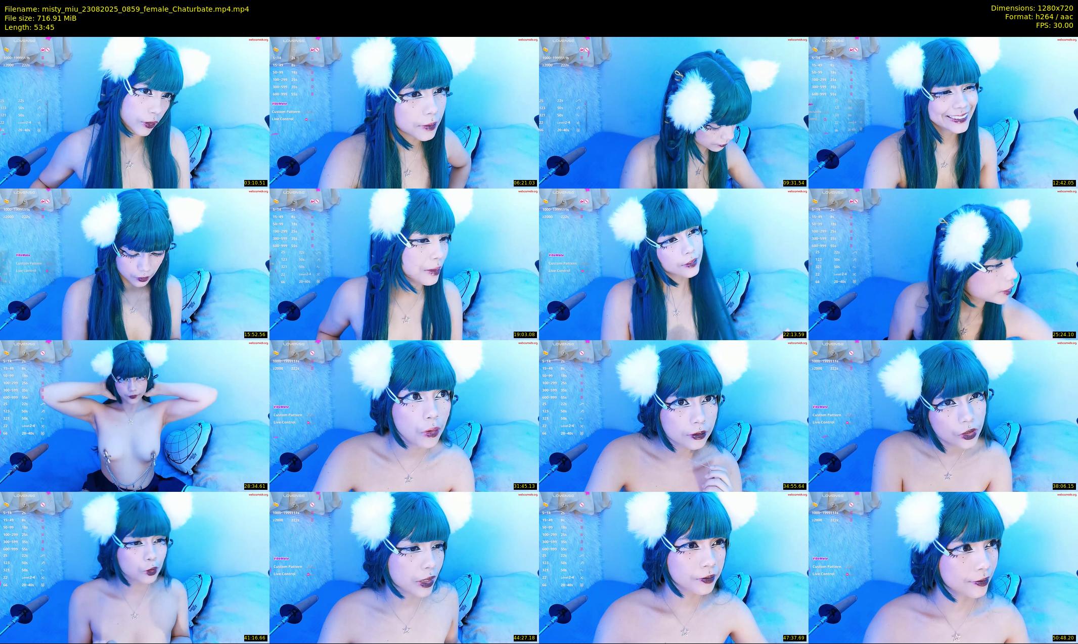 misty_miu — 54 minute Chaturbate female cam show recording, 720p, Aug 23, 2025