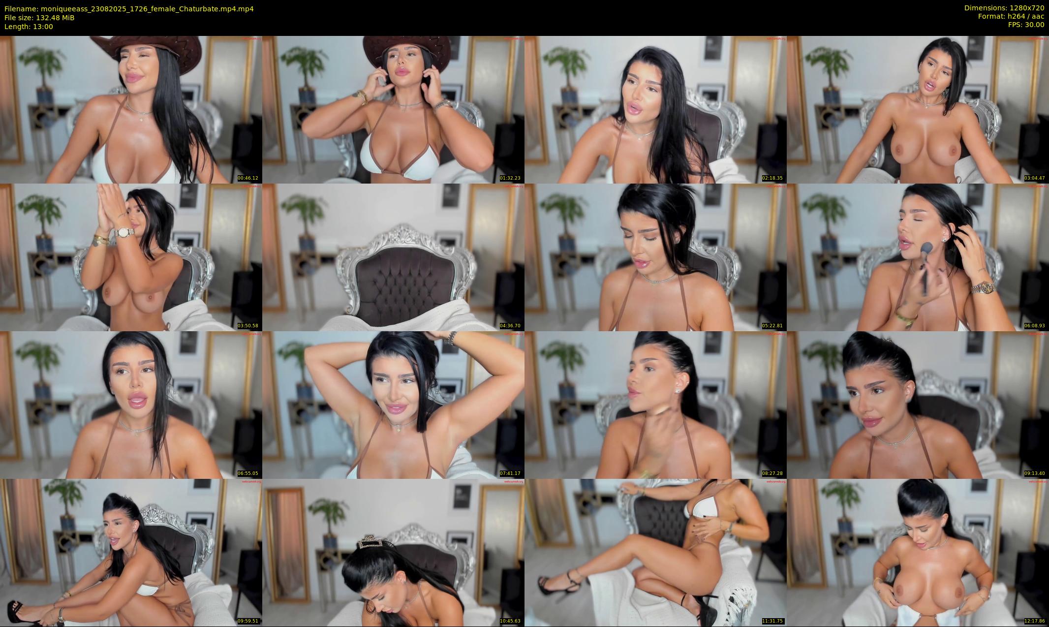 moniqueeass — 13 minute Chaturbate female cam show recording, 720p, Aug 23, 2025