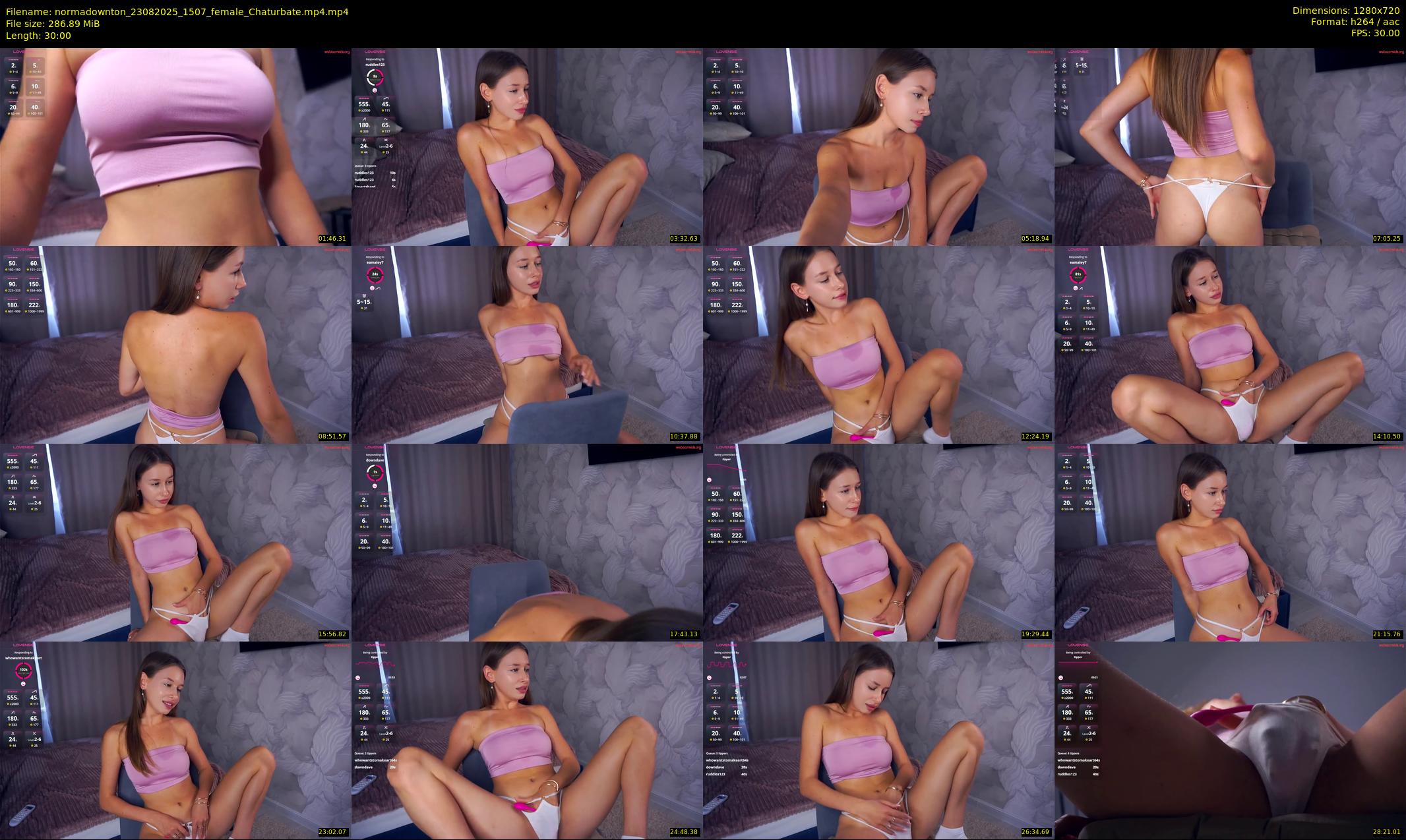 normadownton — 30 minute Chaturbate female cam show recording, 720p, Aug 23, 2025